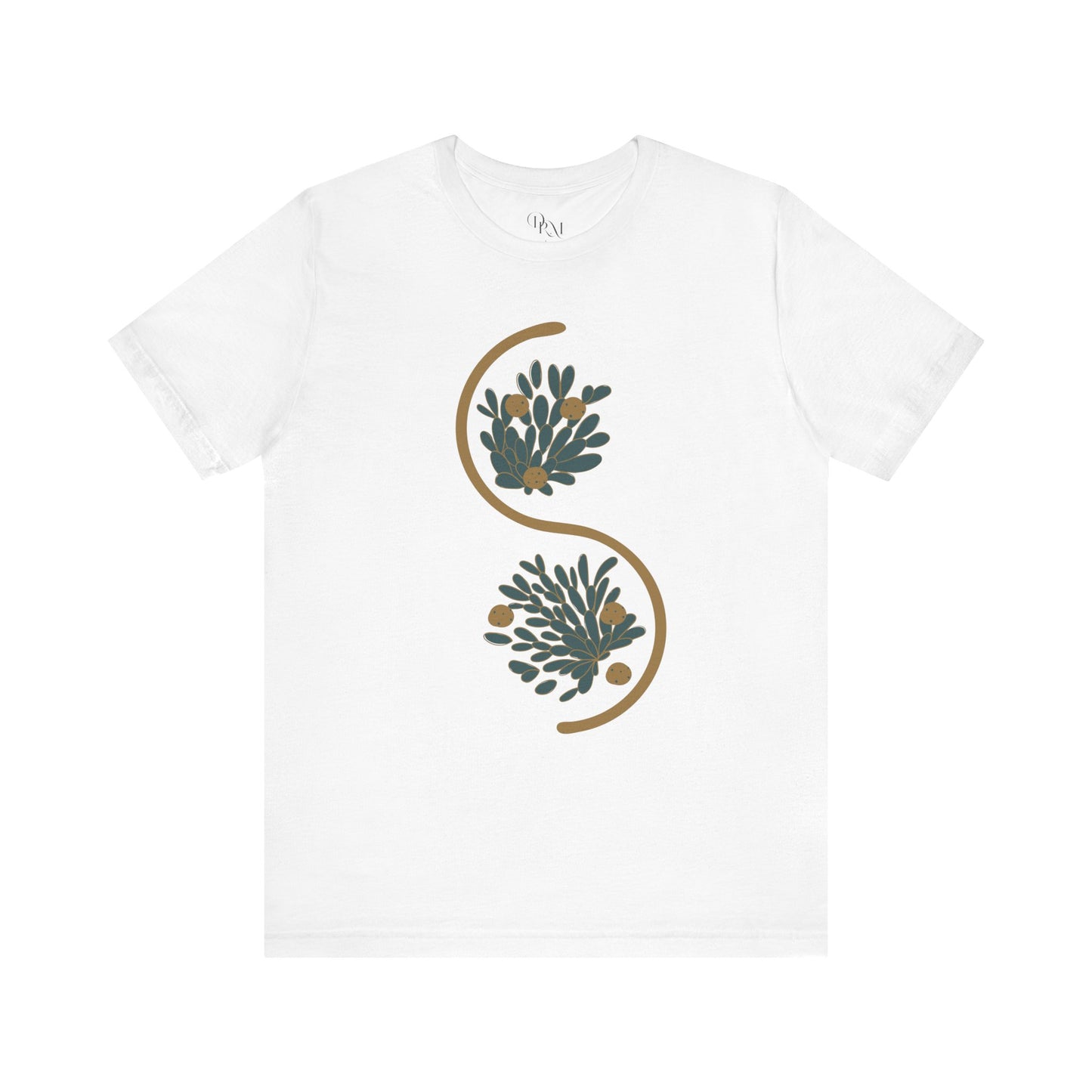 Chic Botanical Essence Tee, Unisex Short Sleeve Shirt, Nature Lover Gift, Casual Everyday Wear, Trendy shirts, galactic metallic, women tee - DiRoMi