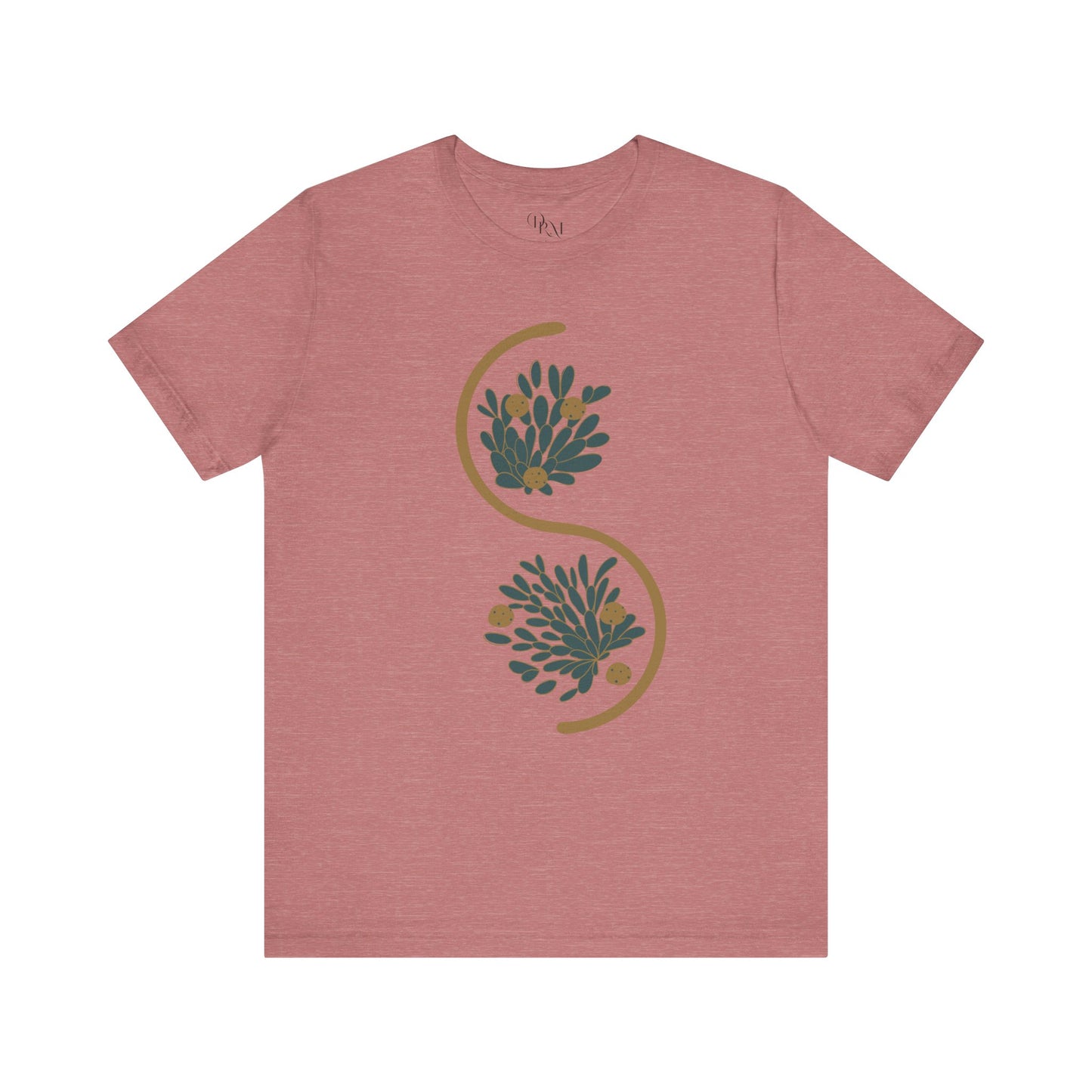 Chic Botanical Essence Tee, Unisex Short Sleeve Shirt, Nature Lover Gift, Casual Everyday Wear, Trendy shirts, galactic metallic, women tee - DiRoMi