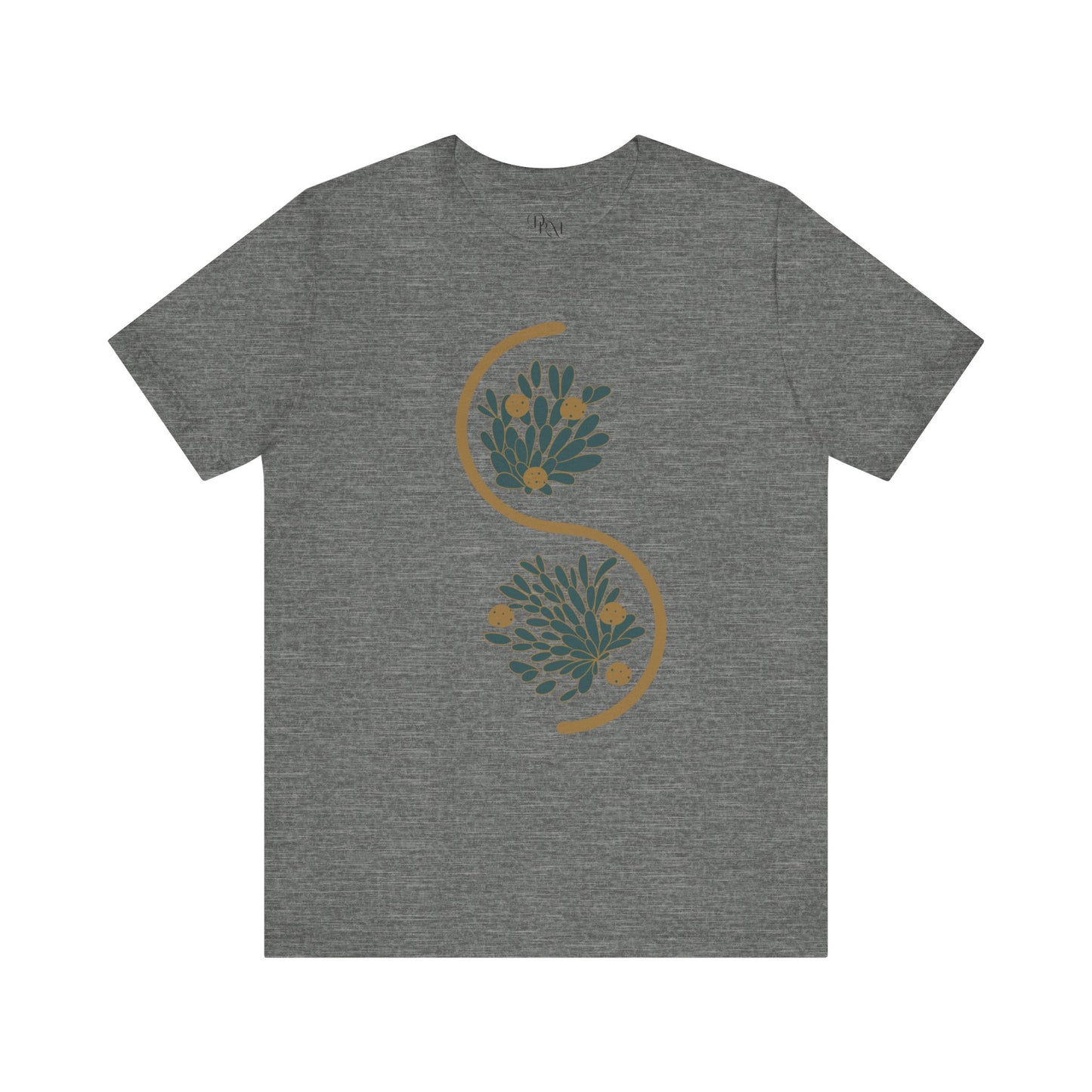 Chic Botanical Essence Tee, Unisex Short Sleeve Shirt, Nature Lover Gift, Casual Everyday Wear, Trendy shirts, galactic metallic, women tee - DiRoMi