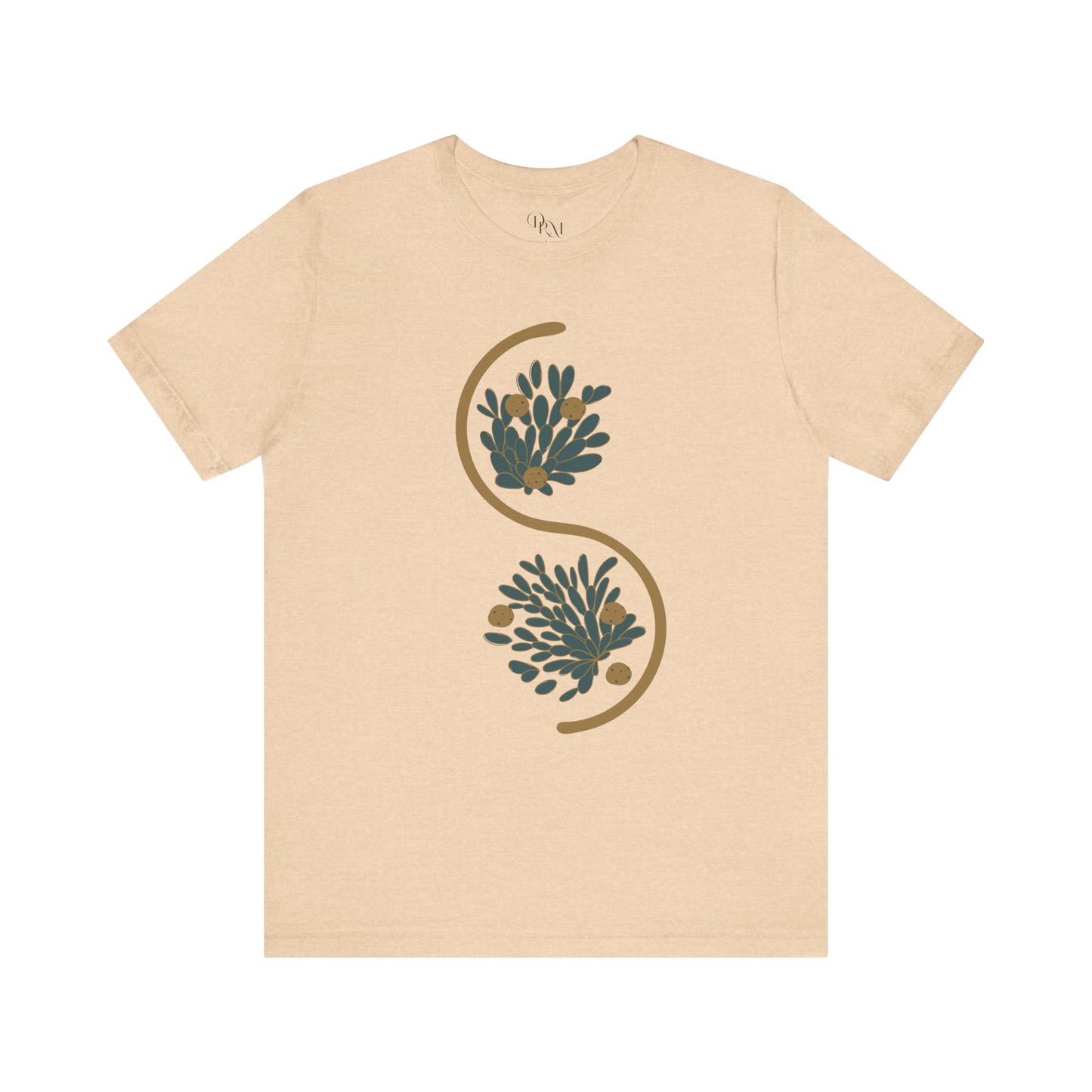 Chic Botanical Essence Tee, Unisex Short Sleeve Shirt, Nature Lover Gift, Casual Everyday Wear, Trendy shirts, galactic metallic, women tee - DiRoMi
