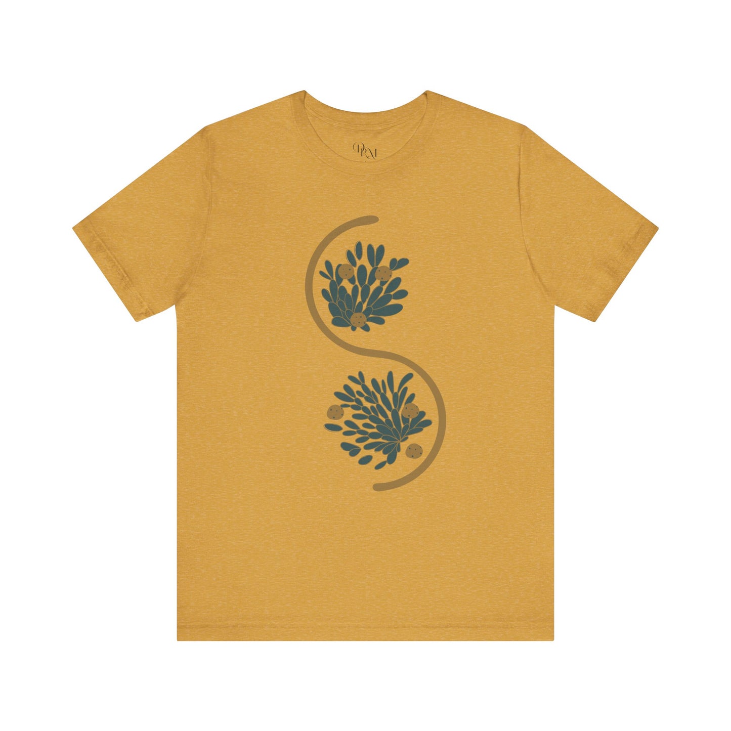 Chic Botanical Essence Tee, Unisex Short Sleeve Shirt, Nature Lover Gift, Casual Everyday Wear, Trendy shirts, galactic metallic, women tee - DiRoMi