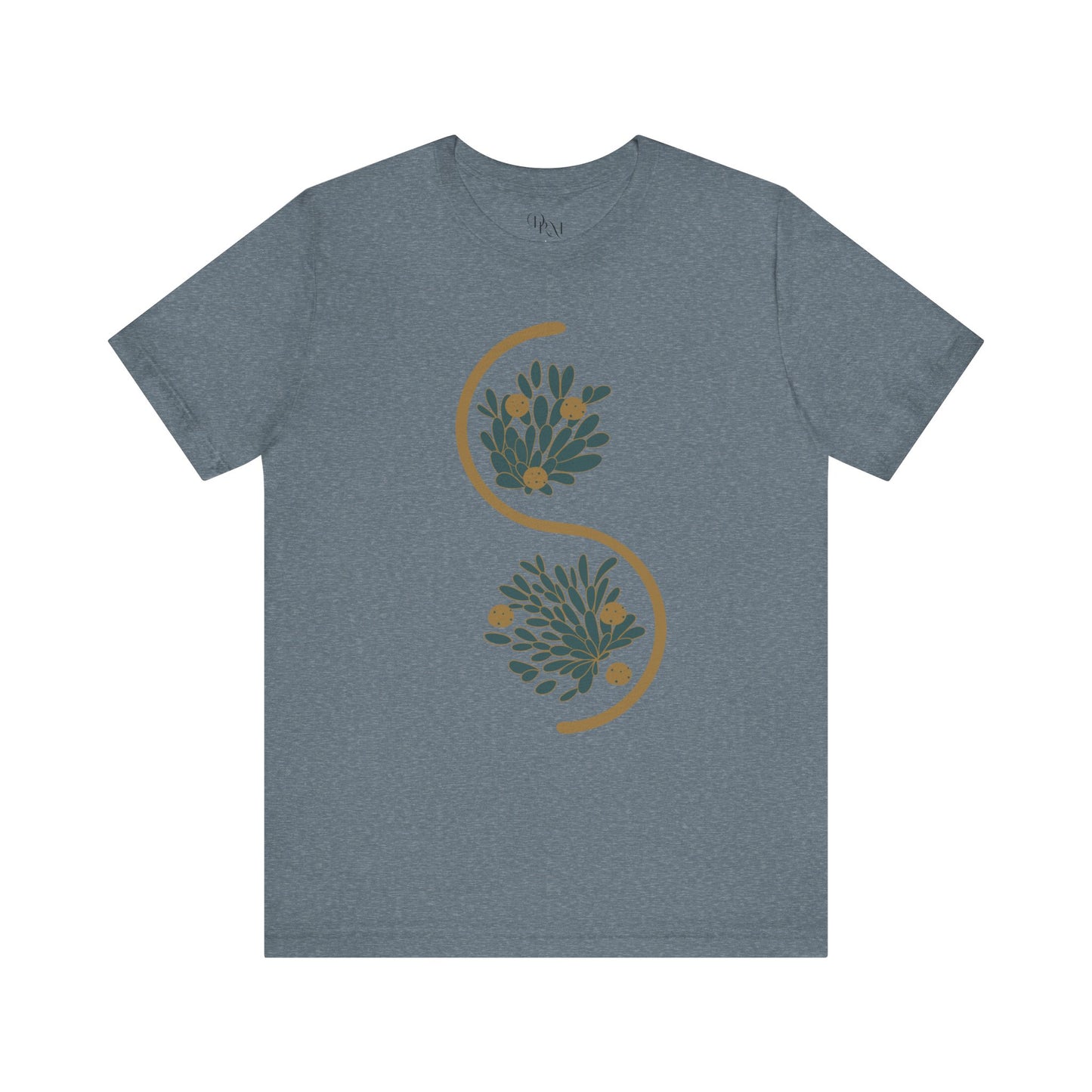 Chic Botanical Essence Tee, Unisex Short Sleeve Shirt, Nature Lover Gift, Casual Everyday Wear, Trendy shirts, galactic metallic, women tee - DiRoMi