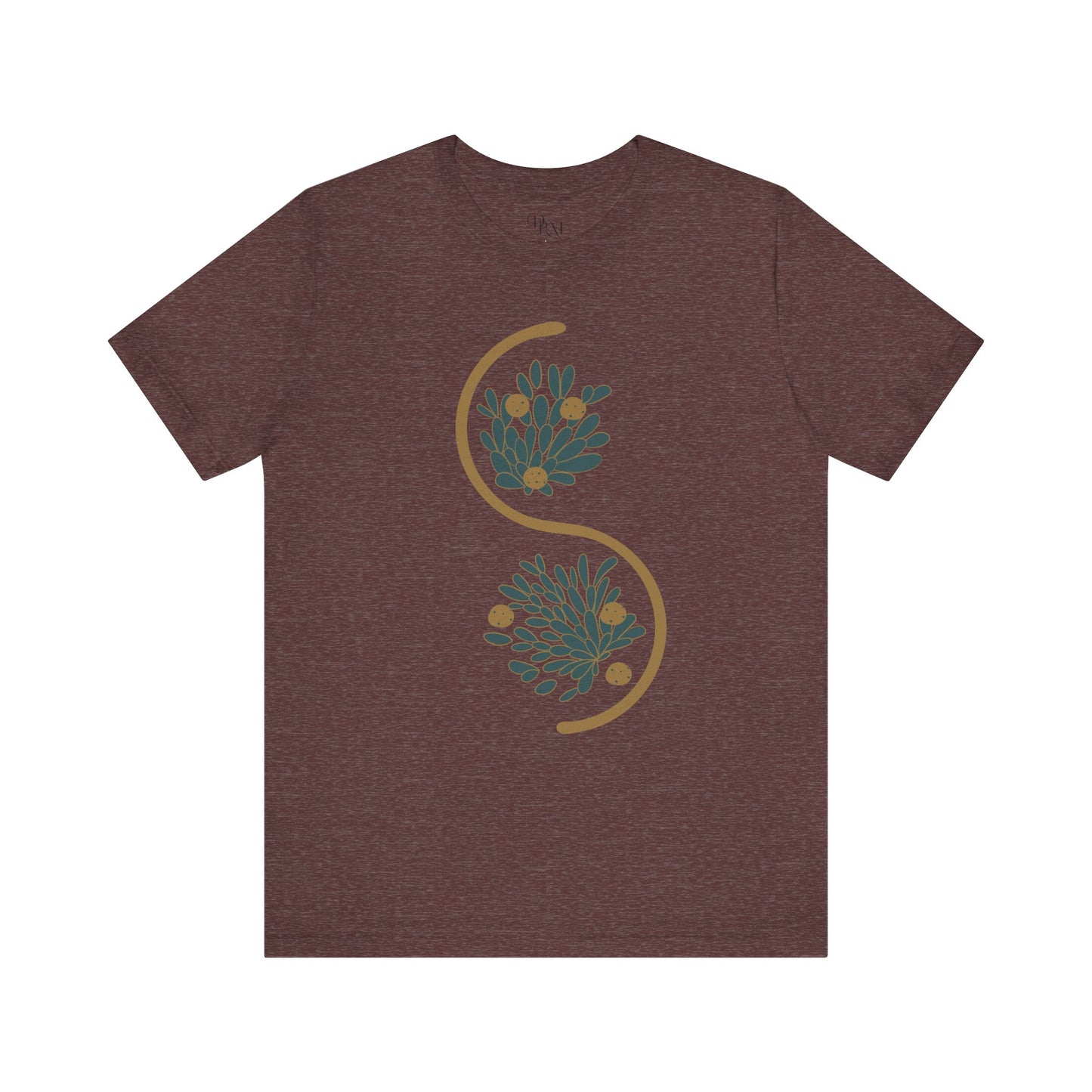 Chic Botanical Essence Tee, Unisex Short Sleeve Shirt, Nature Lover Gift, Casual Everyday Wear, Trendy shirts, galactic metallic, women tee - DiRoMi