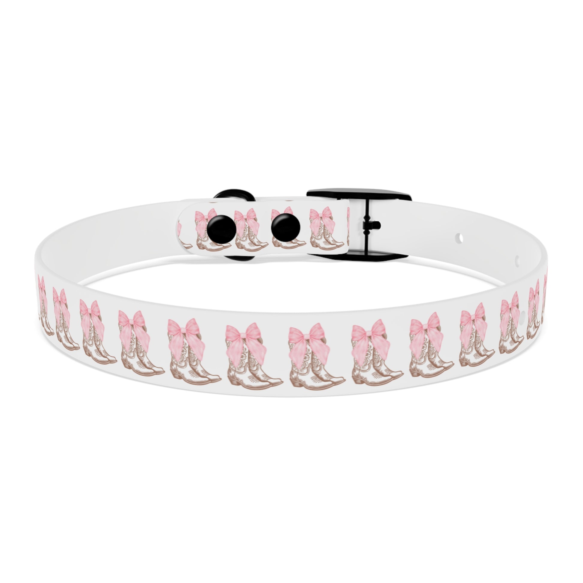 Chic Dog Collar with Pink Bow Design - Stylish Pet Accessory - DiRoMi