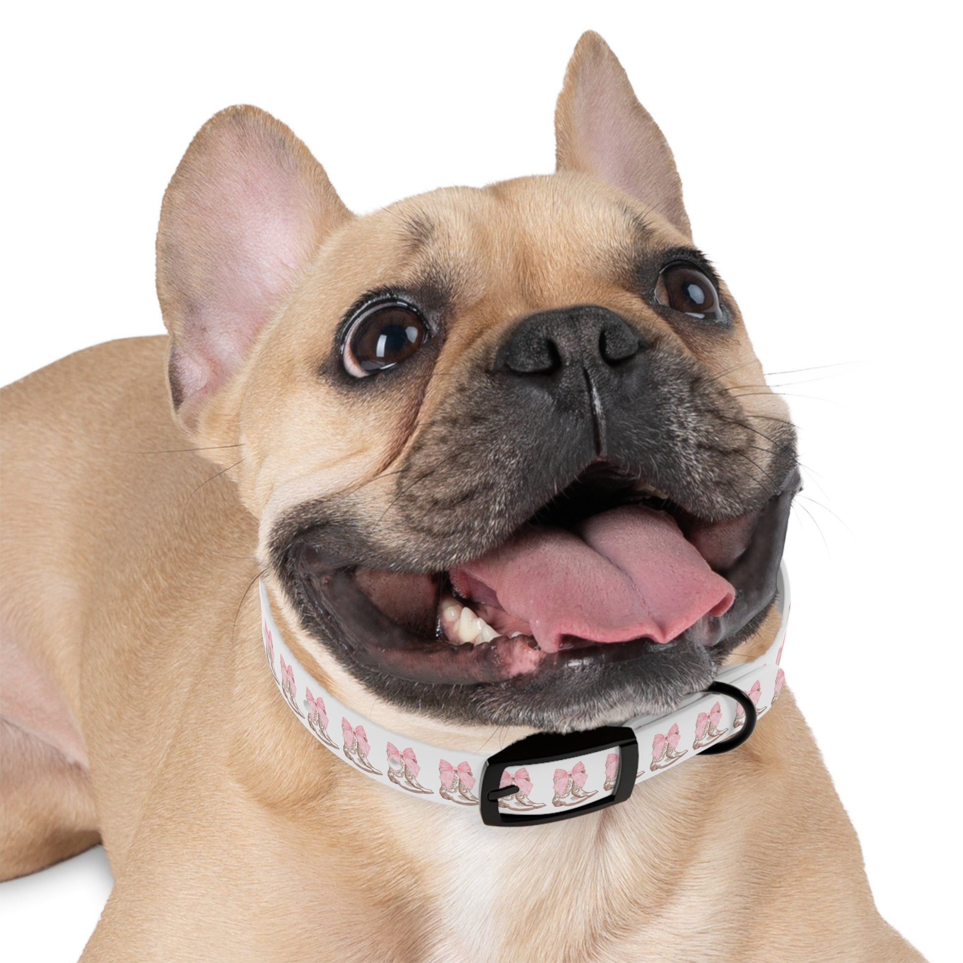 Chic Dog Collar with Pink Bow Design - Stylish Pet Accessory - DiRoMi