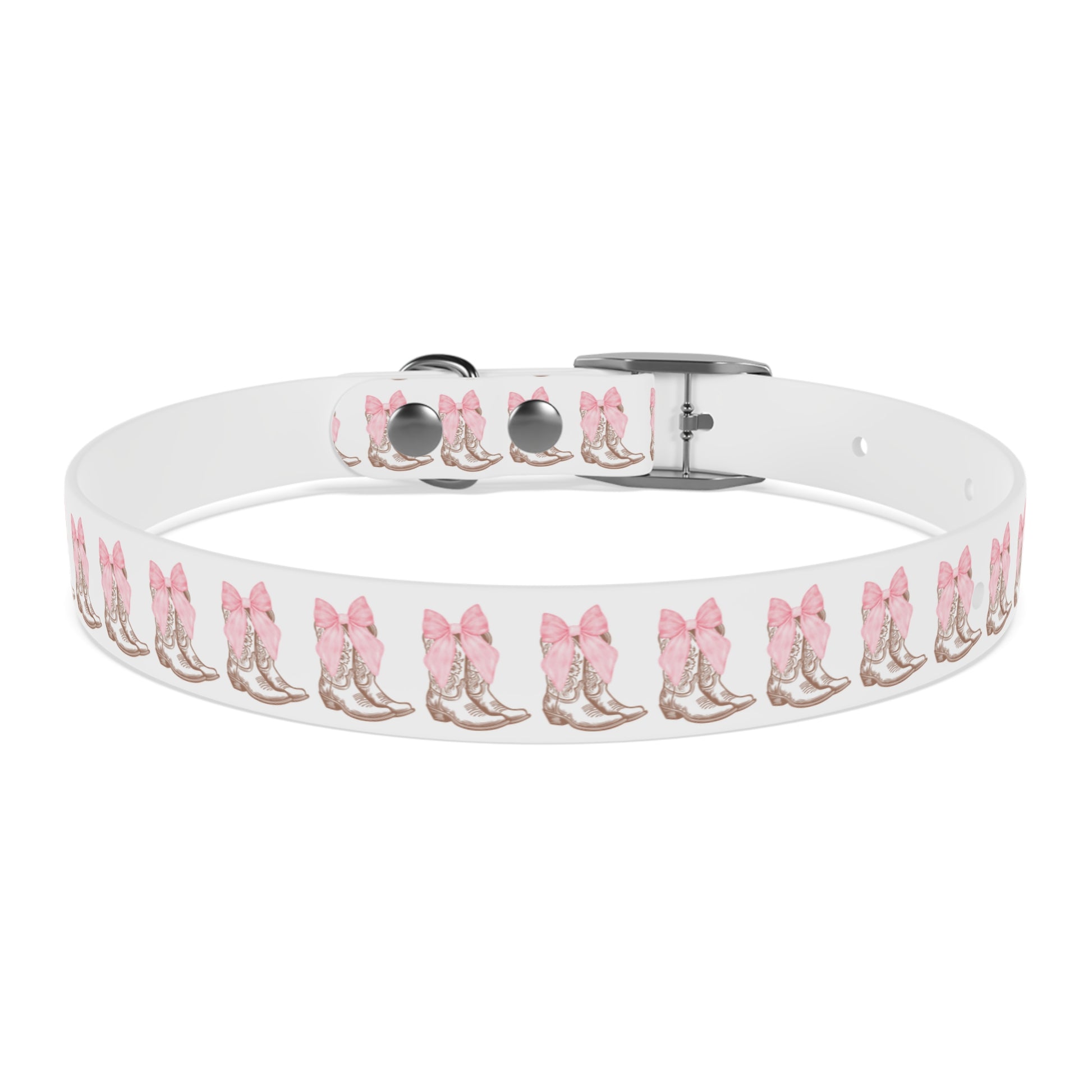 Chic Dog Collar with Pink Bow Design - Stylish Pet Accessory - DiRoMi
