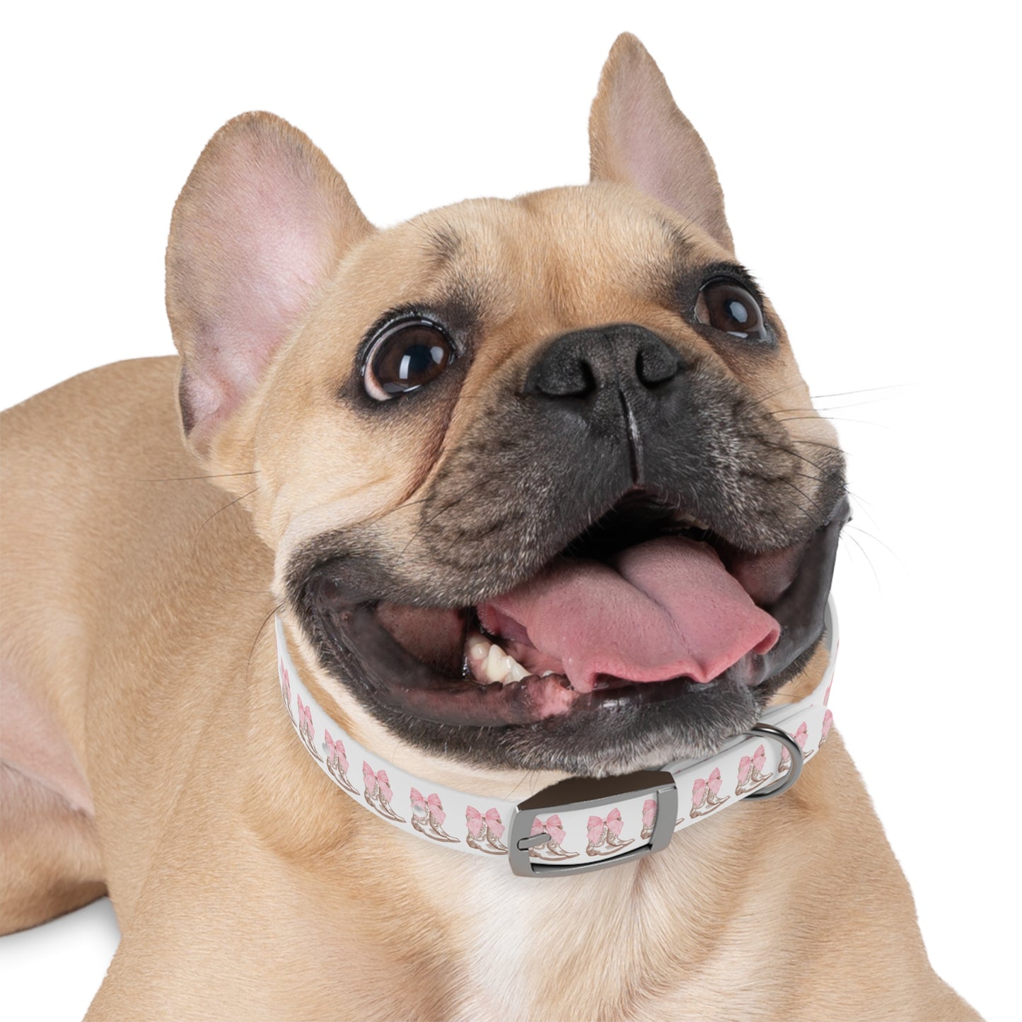 Chic Dog Collar with Pink Bow Design - Stylish Pet Accessory - DiRoMi