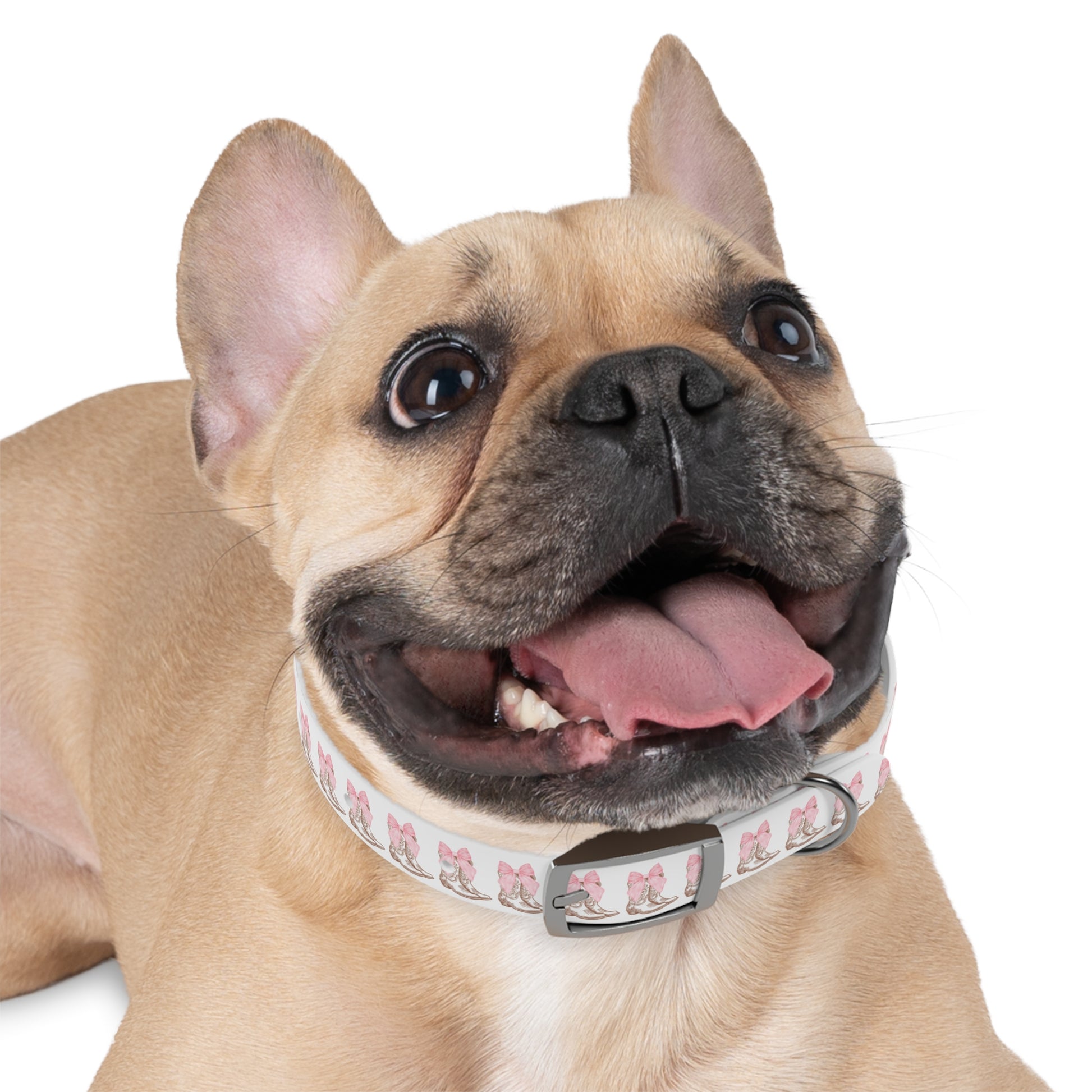 Chic Dog Collar with Pink Bow Design - Stylish Pet Accessory - DiRoMi