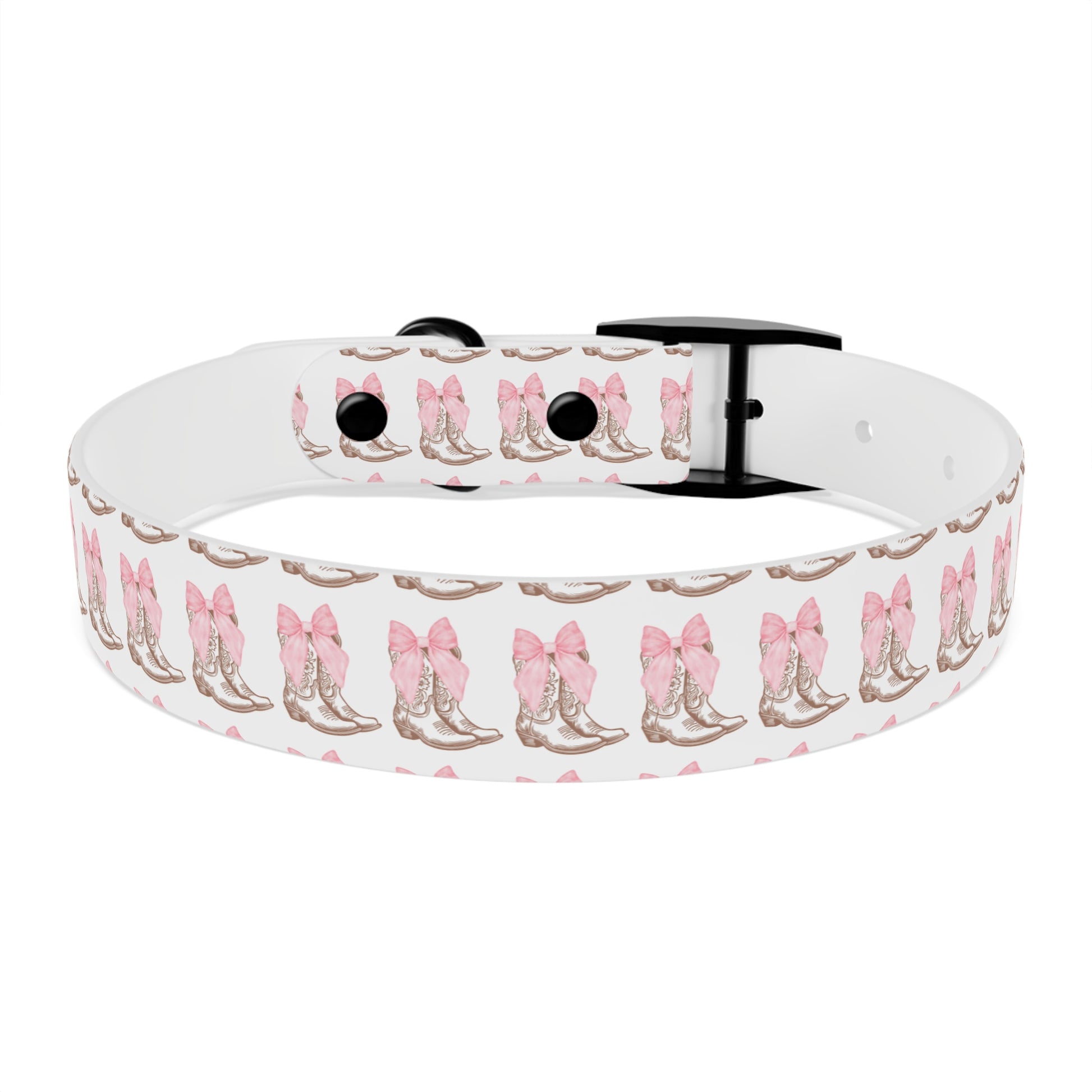 Chic Dog Collar with Pink Bow Design - Stylish Pet Accessory - DiRoMi