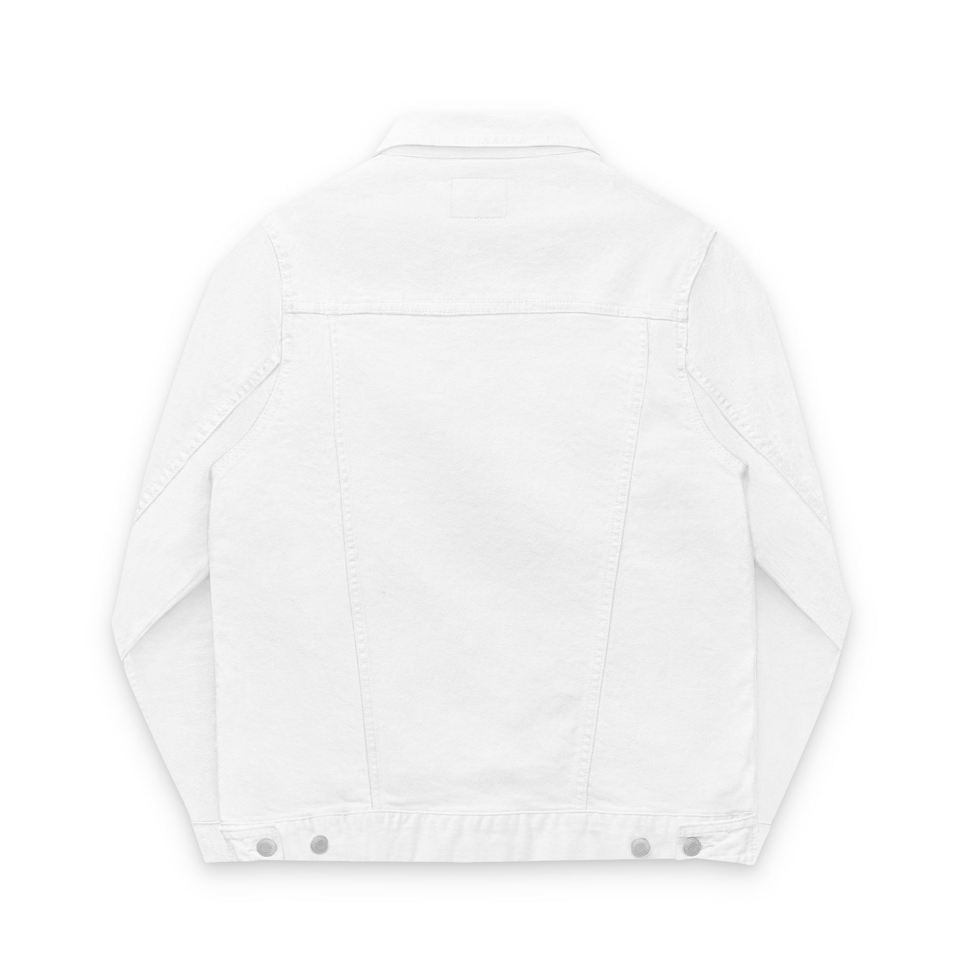 Chic White Denim Jacket with Western Embroidered Design - DiRoMi