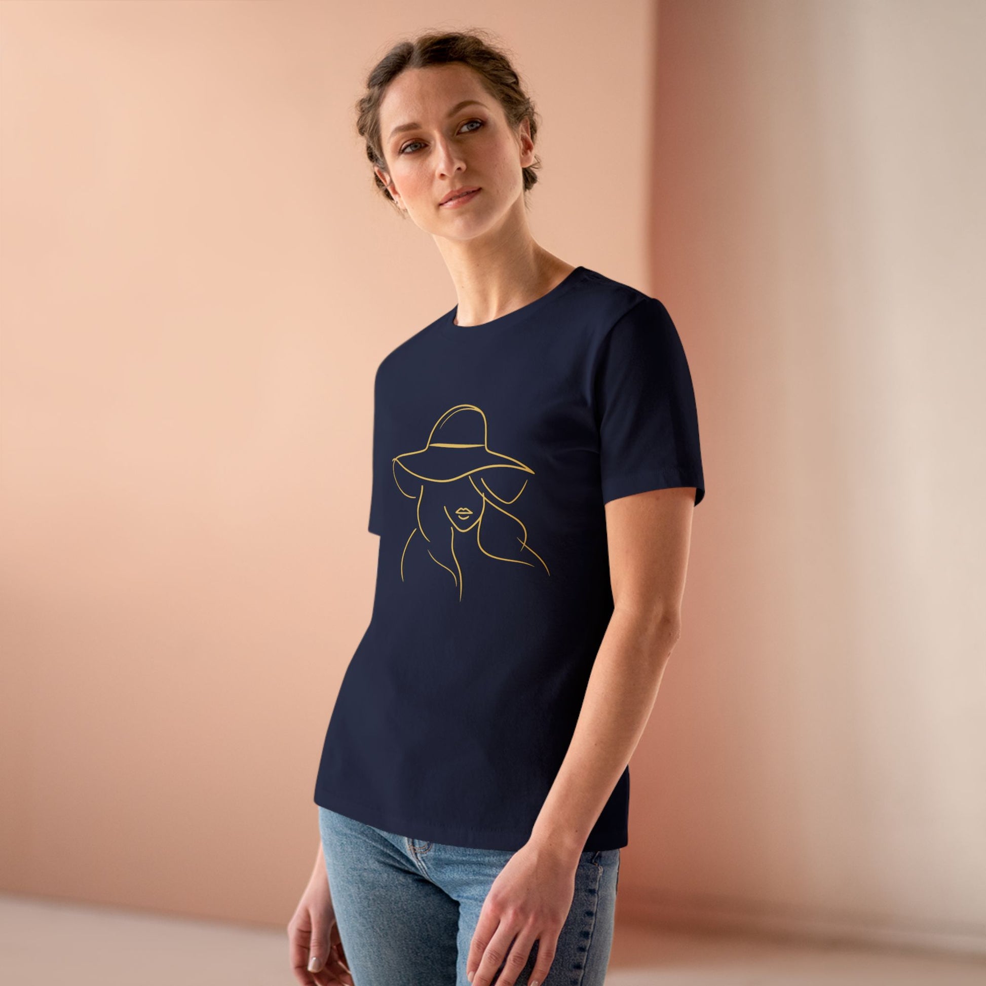 Chic Women's Cotton Tee - Stylish Minimalist Fashion Top - DiRoMi