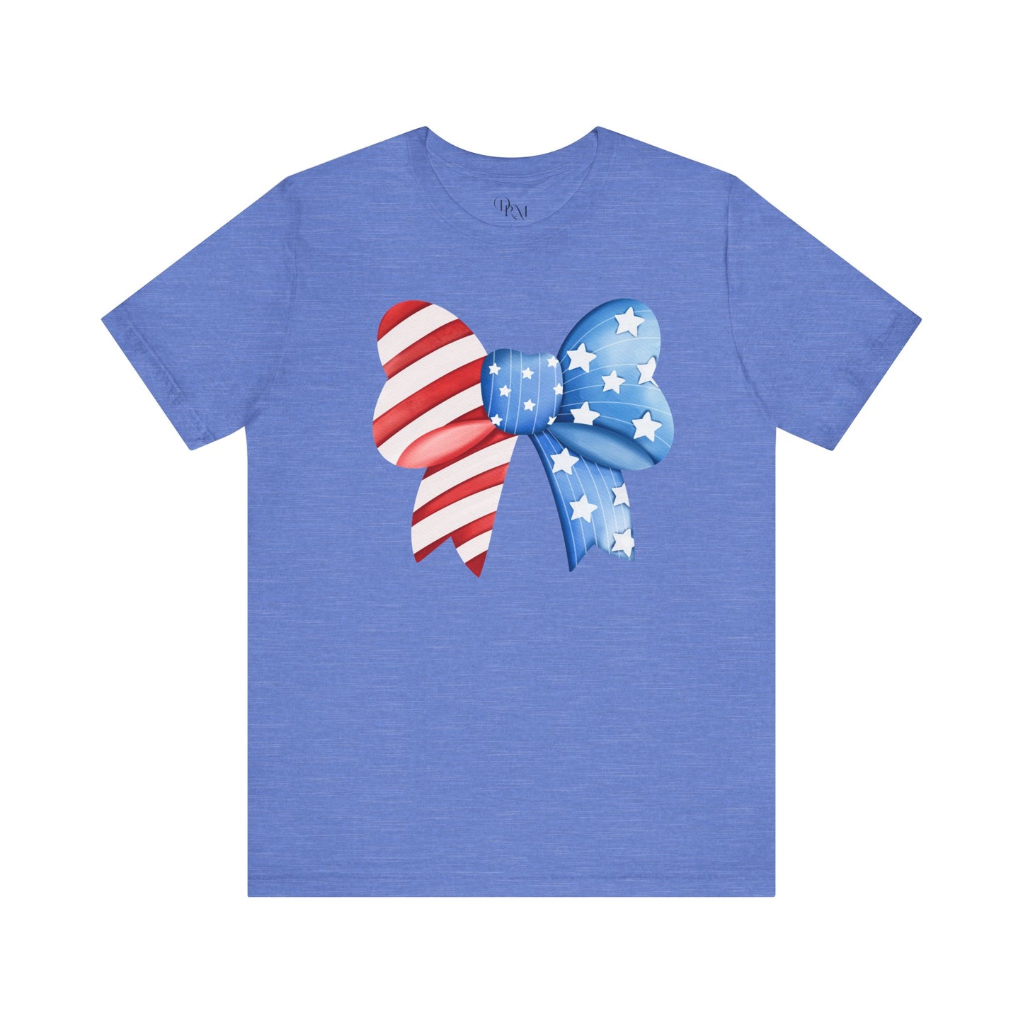 Coquette American bow, 4th of July Shirt Patriotic Short Sleeve Tee