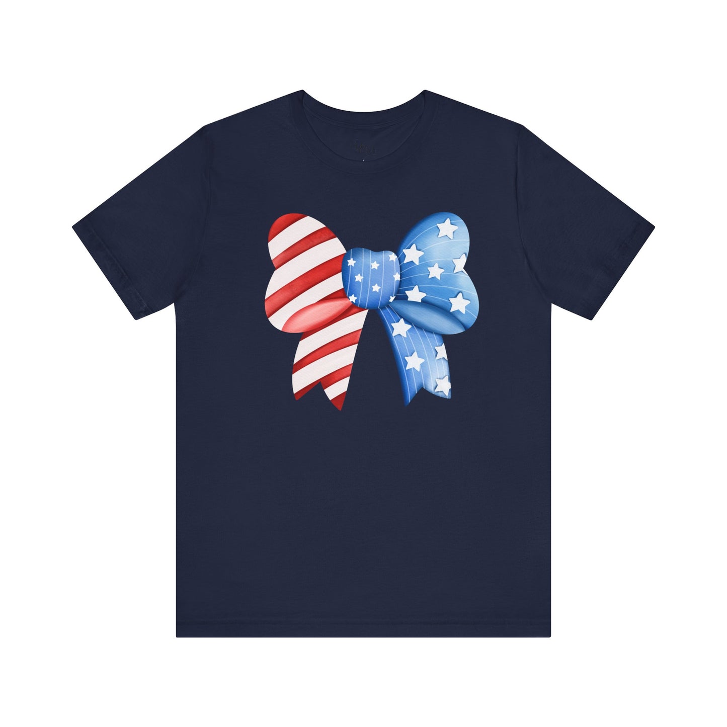Coquette American bow, 4th of July Shirt Patriotic Short Sleeve Tee