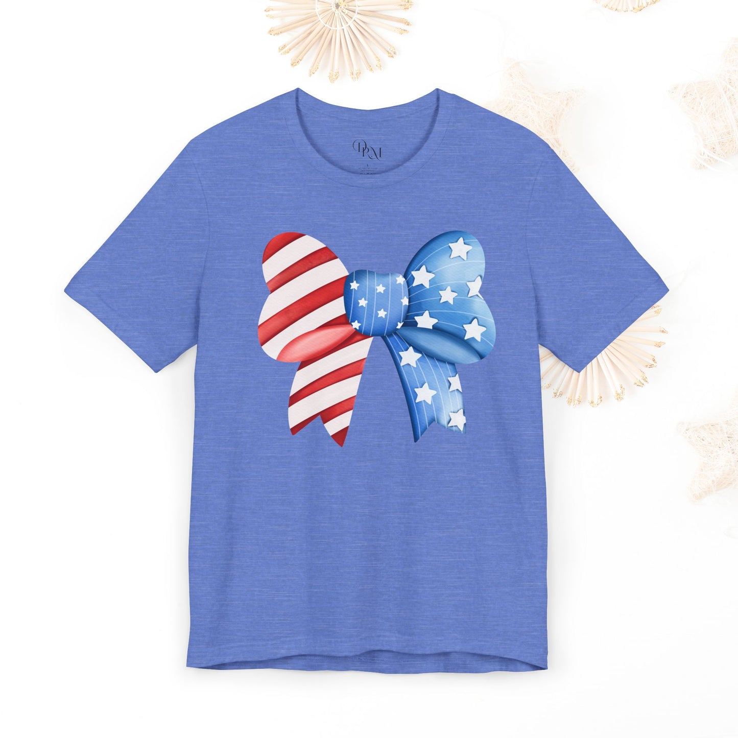 Coquette American bow, 4th of July Shirt Patriotic Short Sleeve Tee