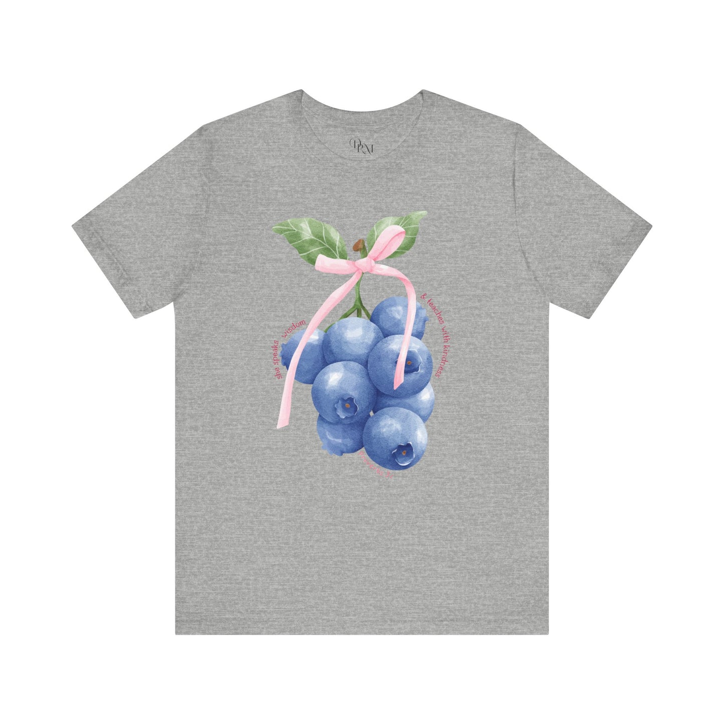 Coquette Blueberry Bliss T-Shirt, Cute Tee, Faith shirt, Christian T-Shirt, Summer Vibes Shirt, Gift for Christians, Casual Everyday Style - DiRoMi