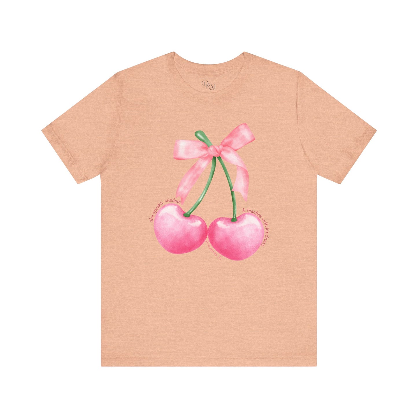 Coquette Cherry Tee,Cute Summer Unisex T-Shirt, Bows Shirt, Black Bow Shirt, Casual Style, Graphic Tee, Coquette Bow Tee - DiRoMi