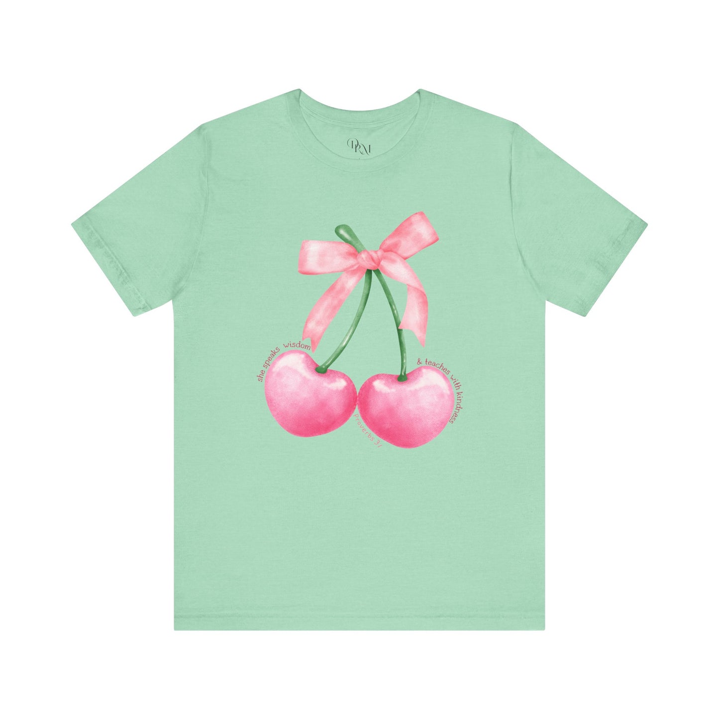 Coquette Cherry Tee,Cute Summer Unisex T-Shirt, Bows Shirt, Black Bow Shirt, Casual Style, Graphic Tee, Coquette Bow Tee - DiRoMi