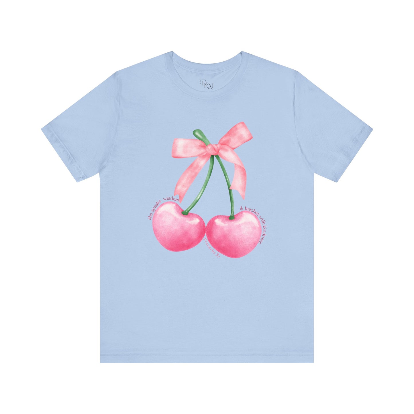 Coquette Cherry Tee,Cute Summer Unisex T-Shirt, Bows Shirt, Black Bow Shirt, Casual Style, Graphic Tee, Coquette Bow Tee - DiRoMi