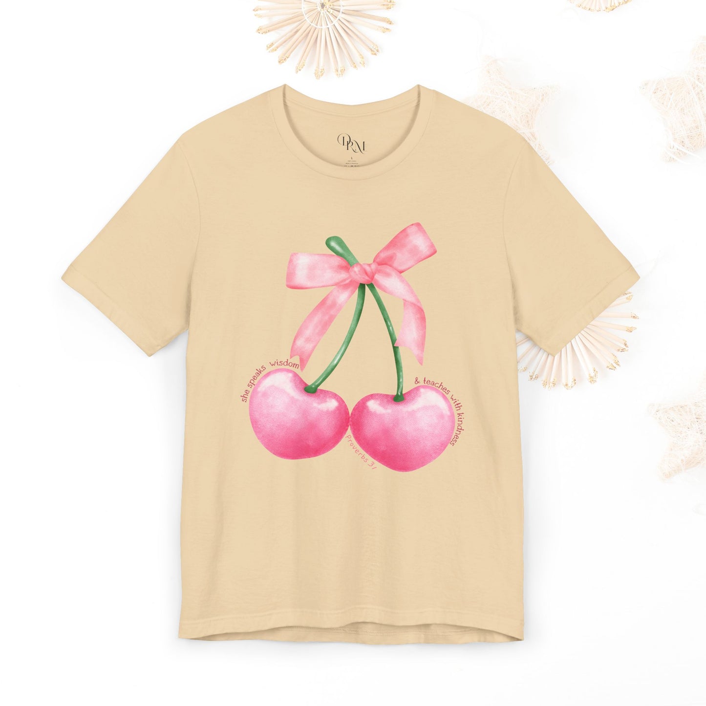 Coquette Cherry Tee,Cute Summer Unisex T-Shirt, Bows Shirt, Black Bow Shirt, Casual Style, Graphic Tee, Coquette Bow Tee - DiRoMi