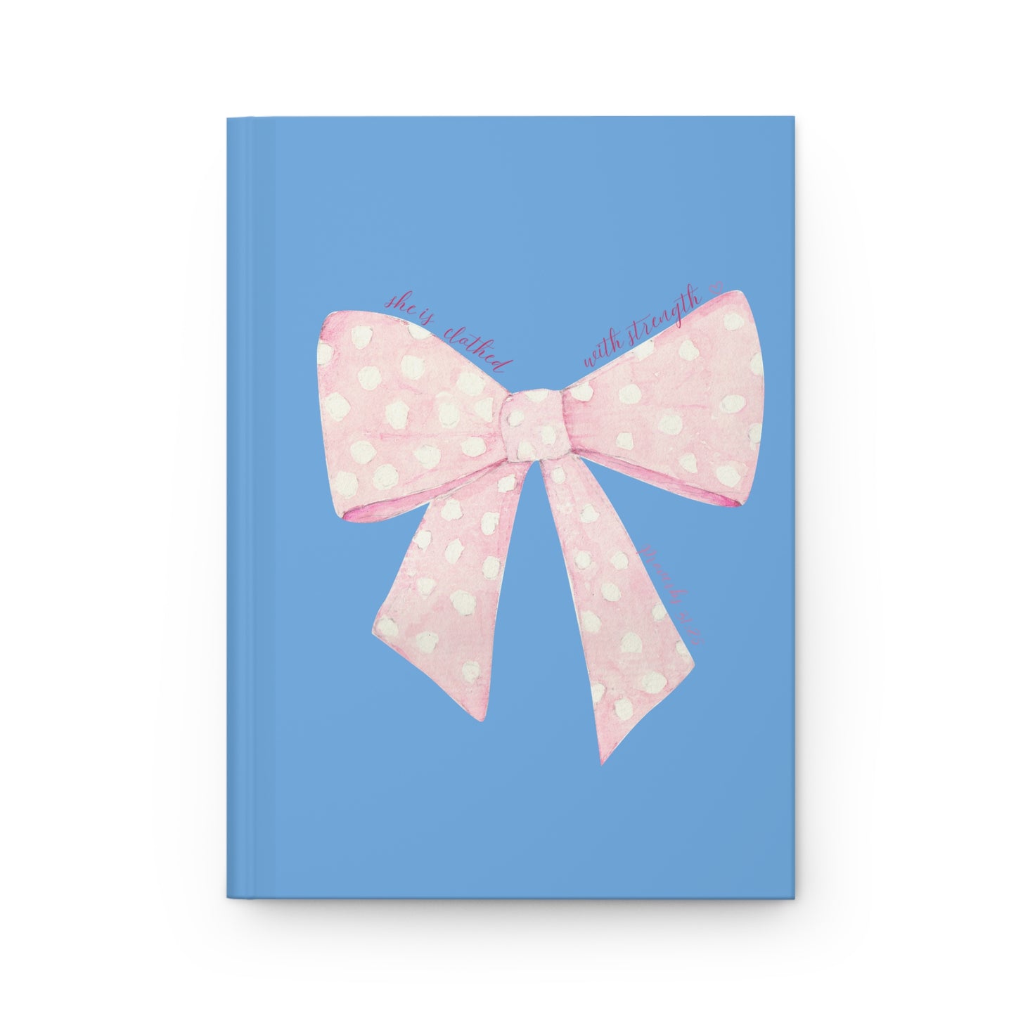 Coquette Cute Hardcover Journal - "Progress Over Perfection" & Inspirational Bow Design - DiRoMi