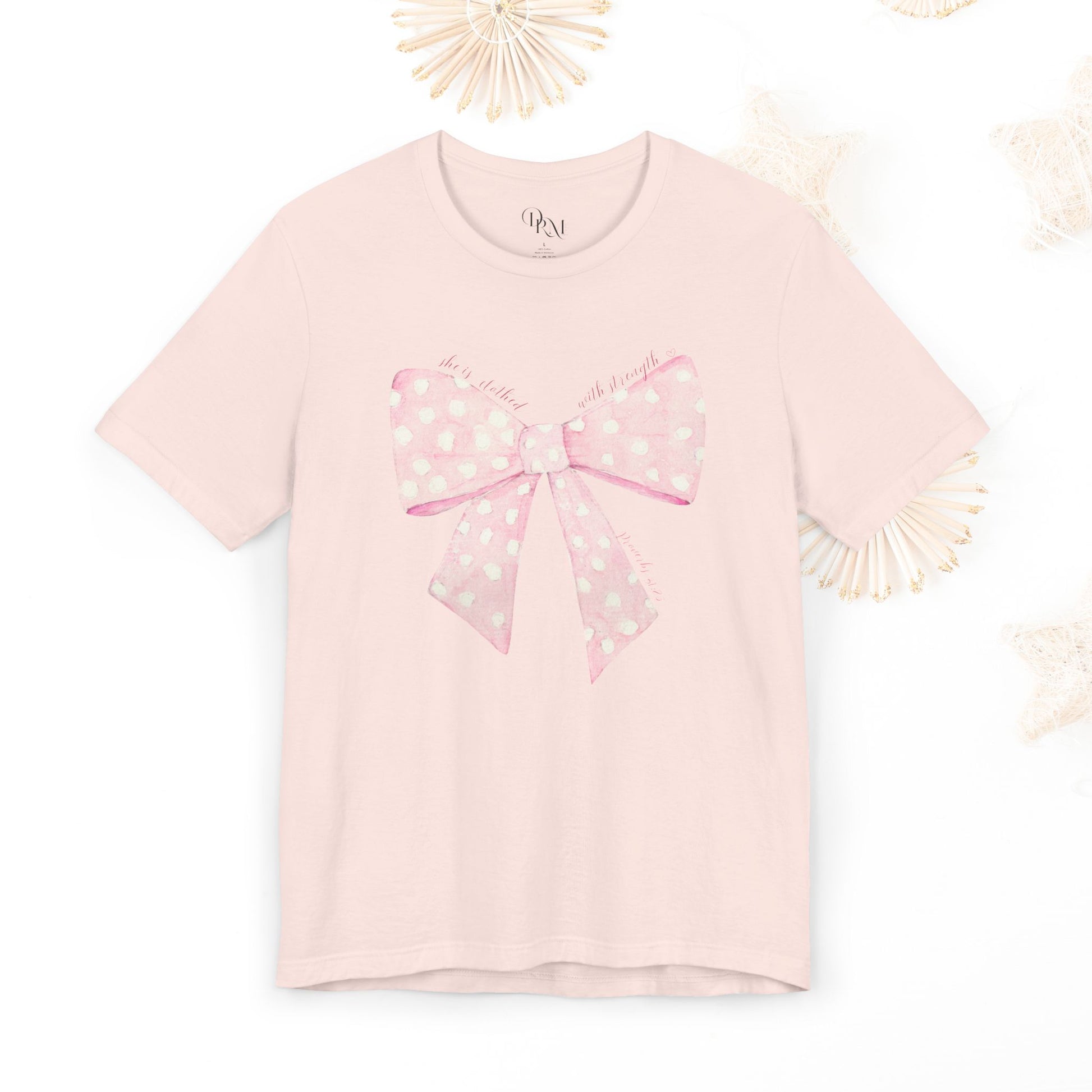 Coquette Polka Dot Bow Tee for Women, Coquette shirt - DiRoMi
