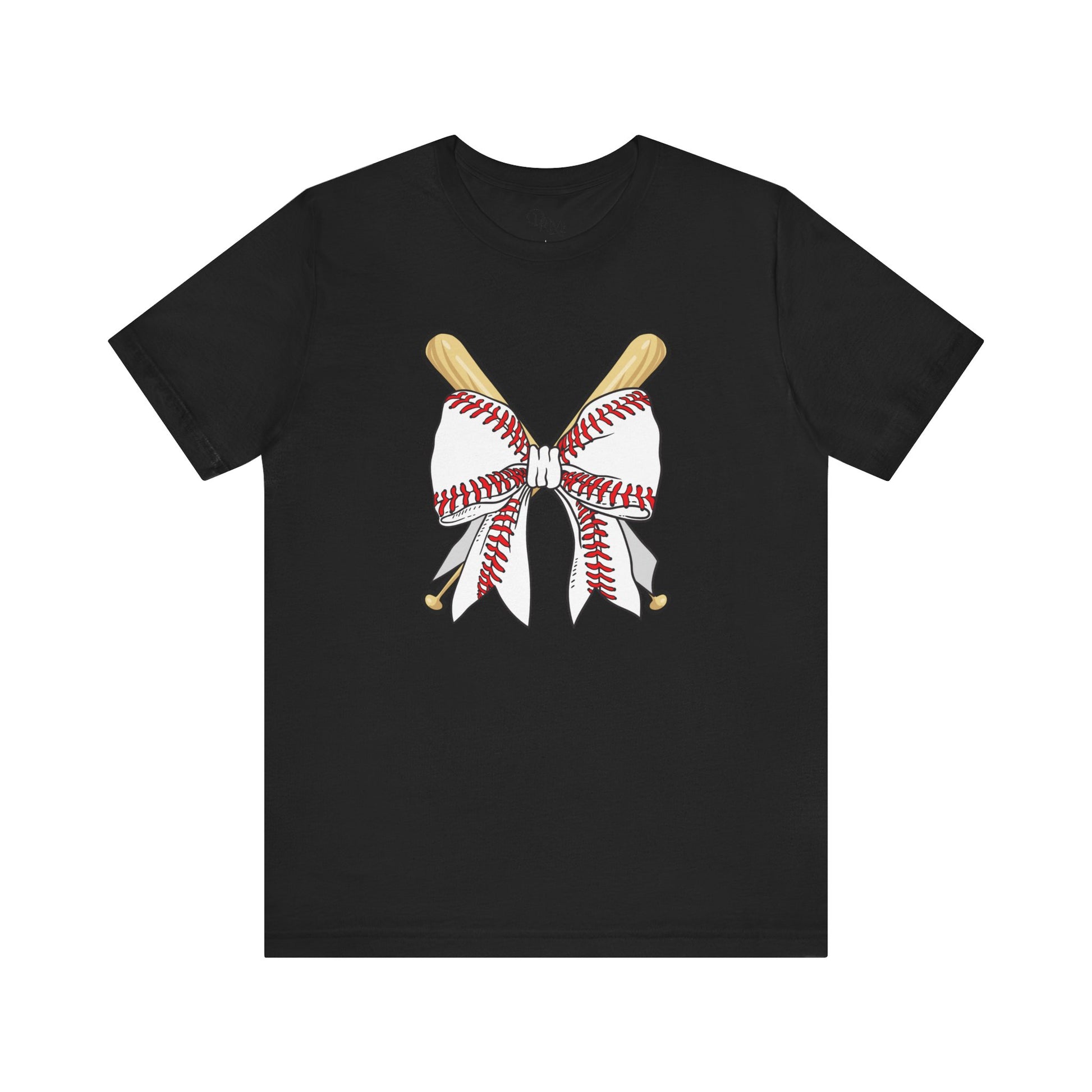 Coquette Soft Baseball Bow Short Sleeve Tee, Sporty Summer Shirt, Perfect Gift for Baseball Lovers, Great for Team Fans, Mother's day, Moms - DiRoMi