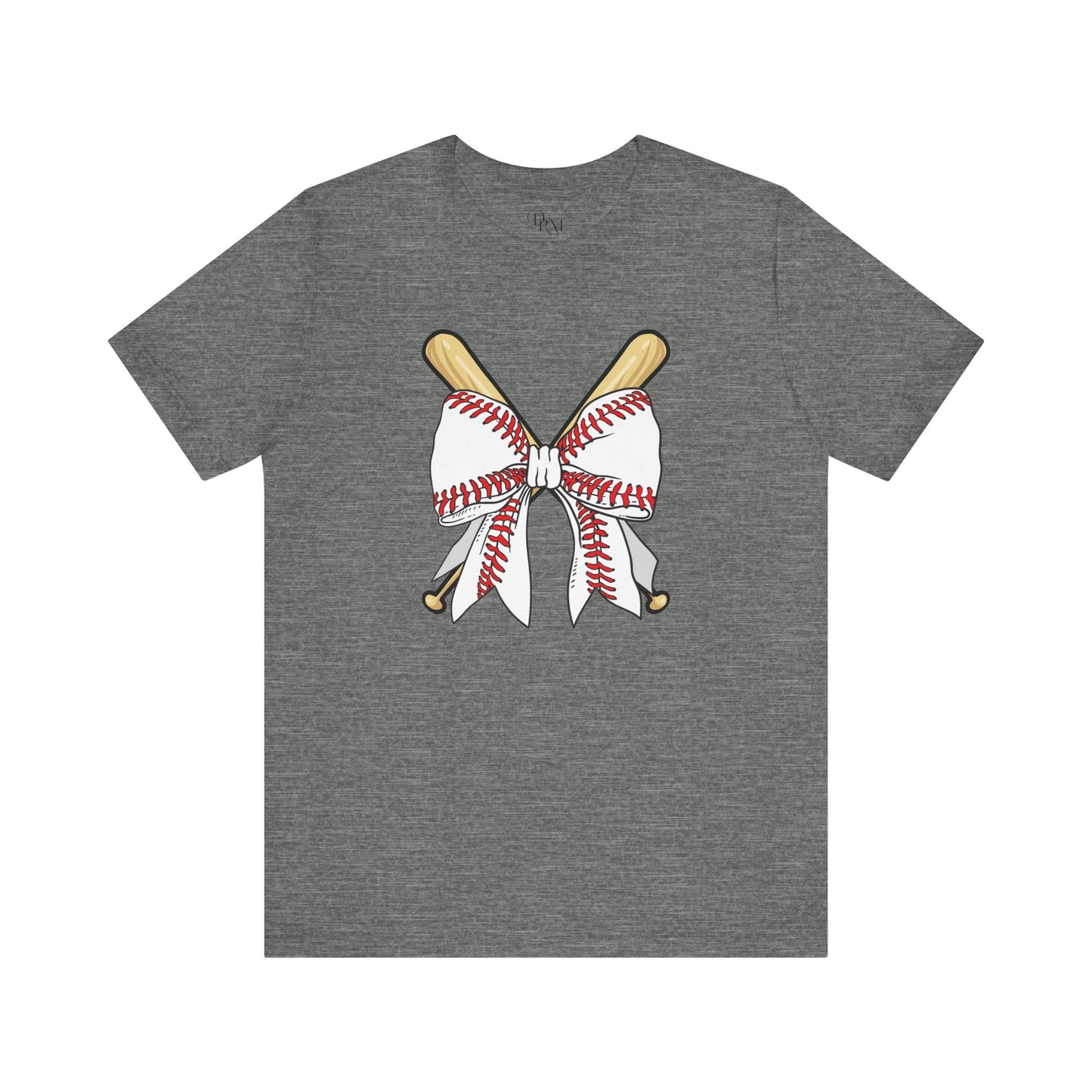 Coquette Soft Baseball Bow Short Sleeve Tee, Sporty Summer Shirt, Perfect Gift for Baseball Lovers, Great for Team Fans, Mother's day, Moms - DiRoMi