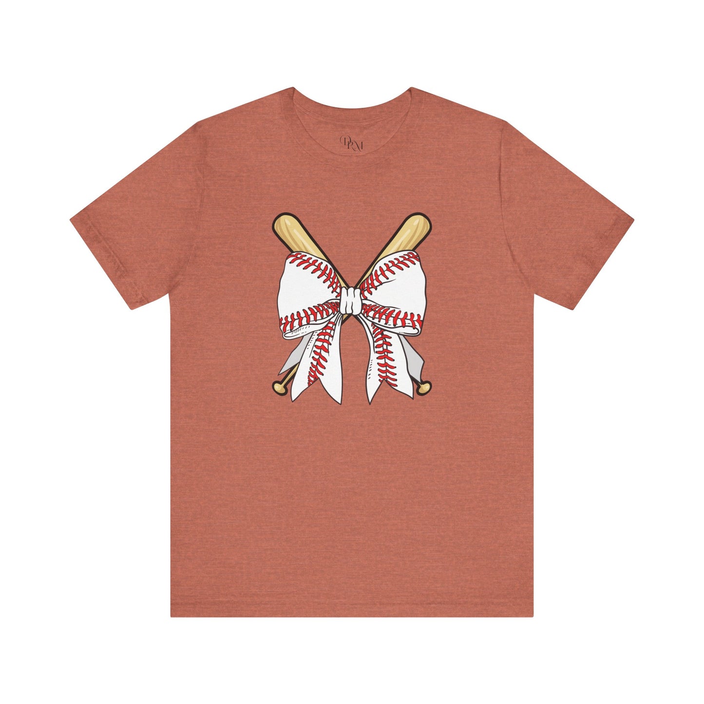 Coquette Soft Baseball Bow Short Sleeve Tee, Sporty Summer Shirt, Perfect Gift for Baseball Lovers, Great for Team Fans, Mother's day, Moms - DiRoMi