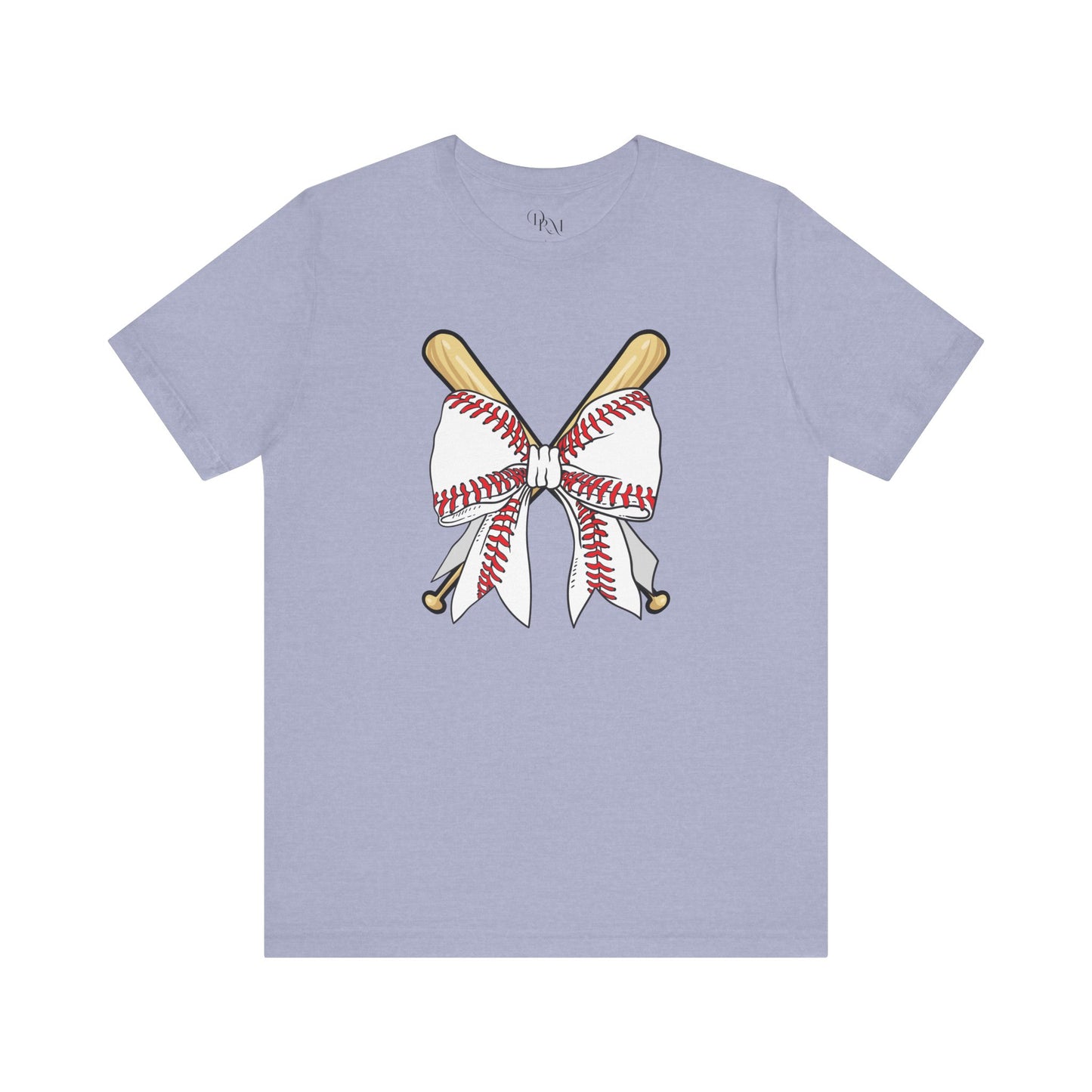 Coquette Soft Baseball Bow Short Sleeve Tee, Sporty Summer Shirt, Perfect Gift for Baseball Lovers, Great for Team Fans, Mother's day, Moms - DiRoMi