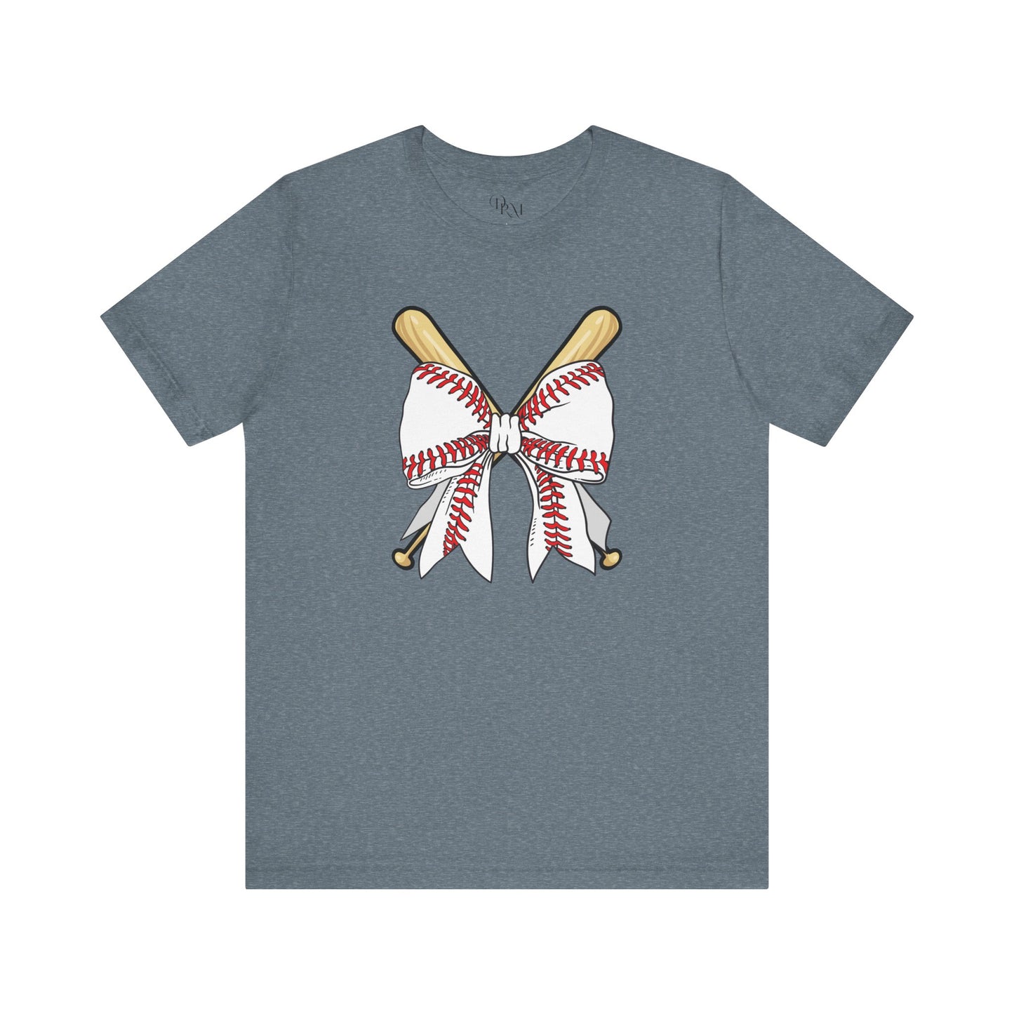 Coquette Soft Baseball Bow Short Sleeve Tee, Sporty Summer Shirt, Perfect Gift for Baseball Lovers, Great for Team Fans, Mother's day, Moms - DiRoMi