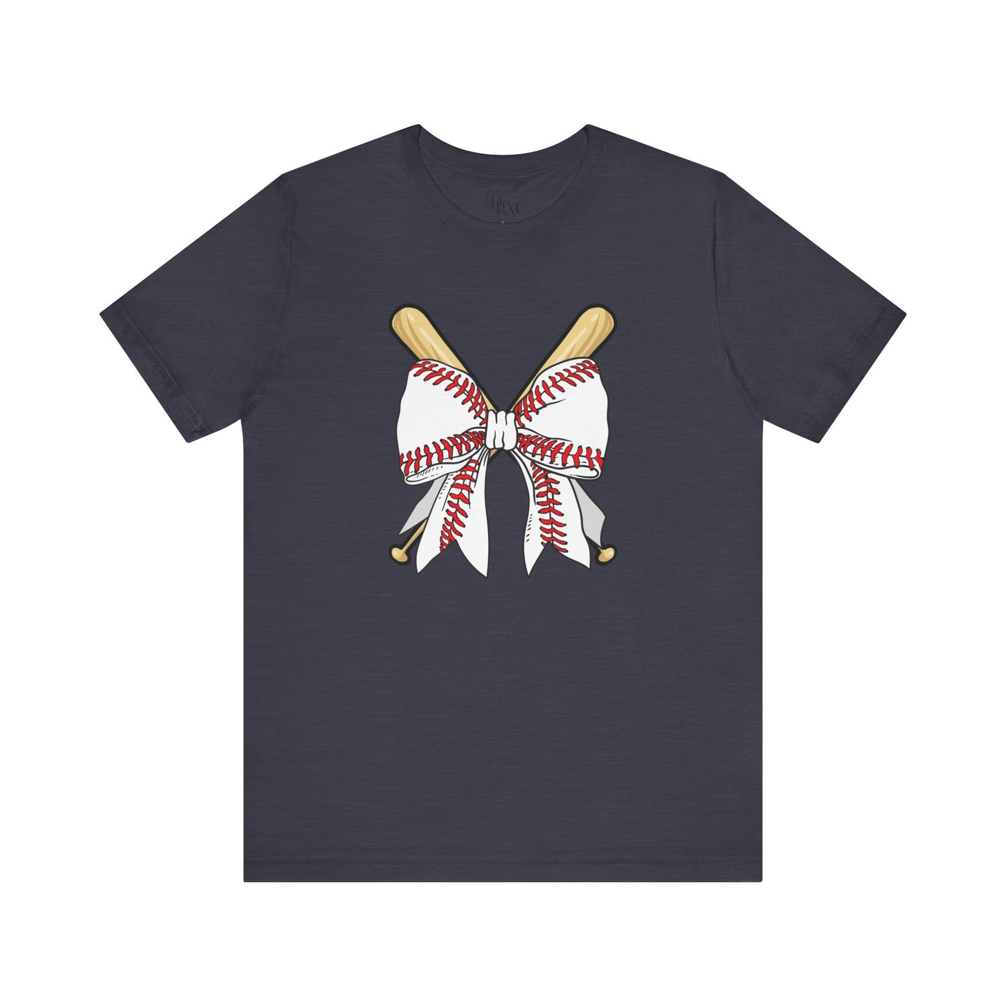 Coquette Soft Baseball Bow Short Sleeve Tee, Sporty Summer Shirt, Perfect Gift for Baseball Lovers, Great for Team Fans, Mother's day, Moms - DiRoMi