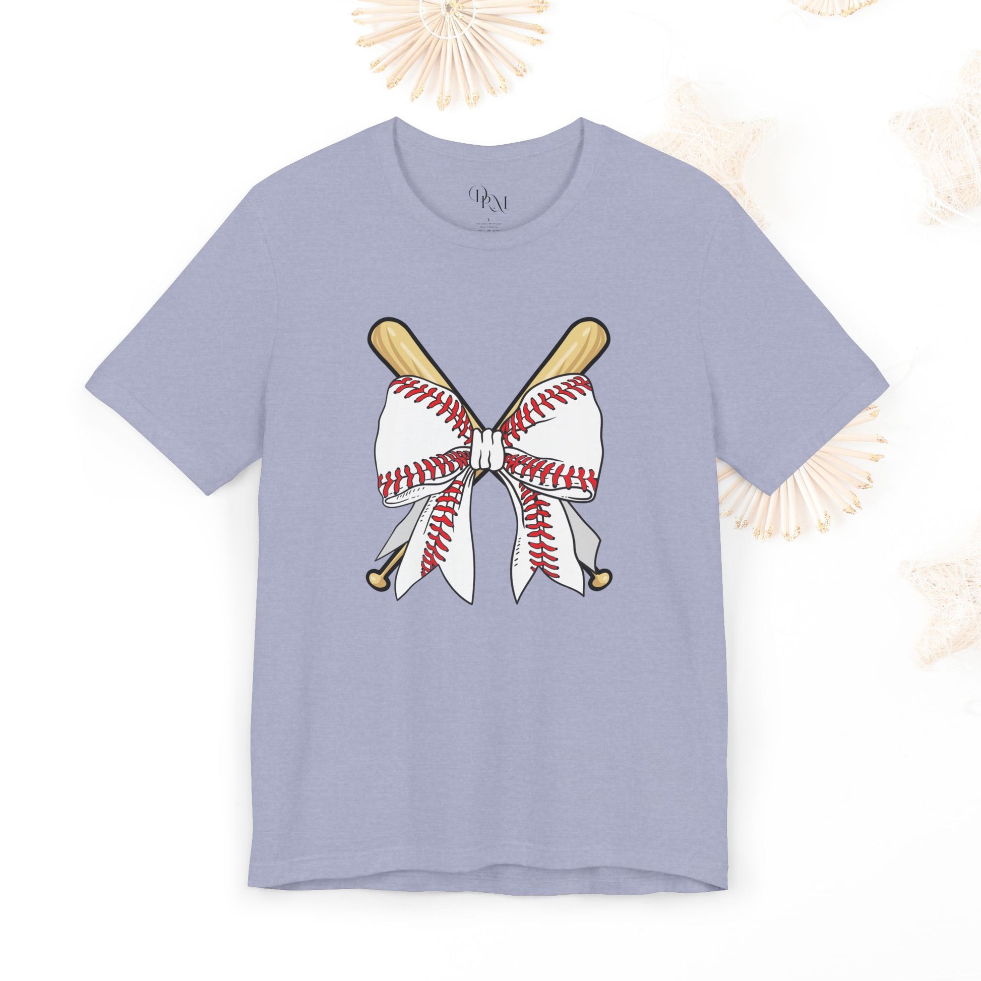 Coquette Soft Baseball Bow Short Sleeve Tee, Sporty Summer Shirt, Perfect Gift for Baseball Lovers, Great for Team Fans, Mother's day, Moms - DiRoMi