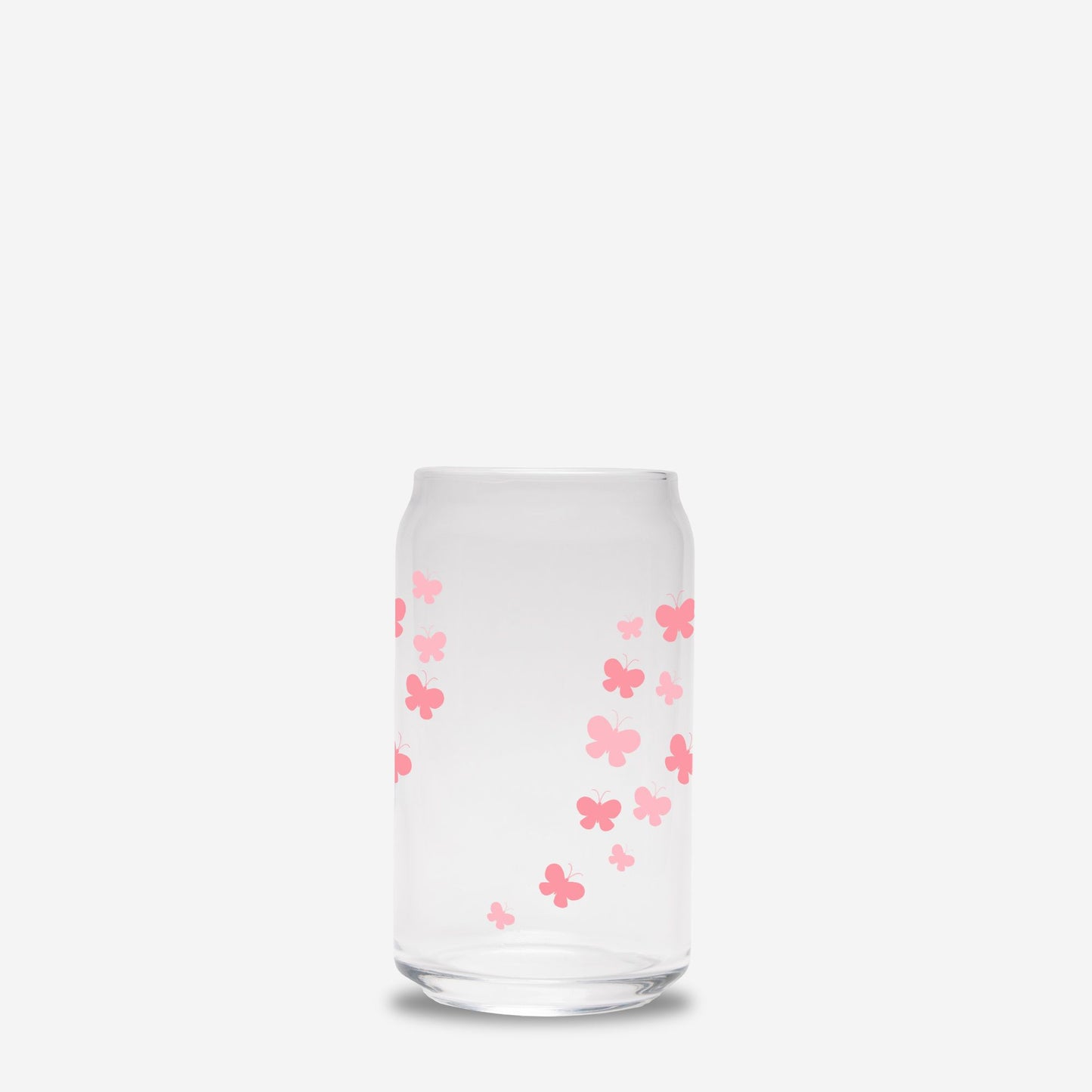 Coquette butterflies Glass Tumbler, Cute gifts, cute glass tumbler, Glass Can 16oz - DiRoMi