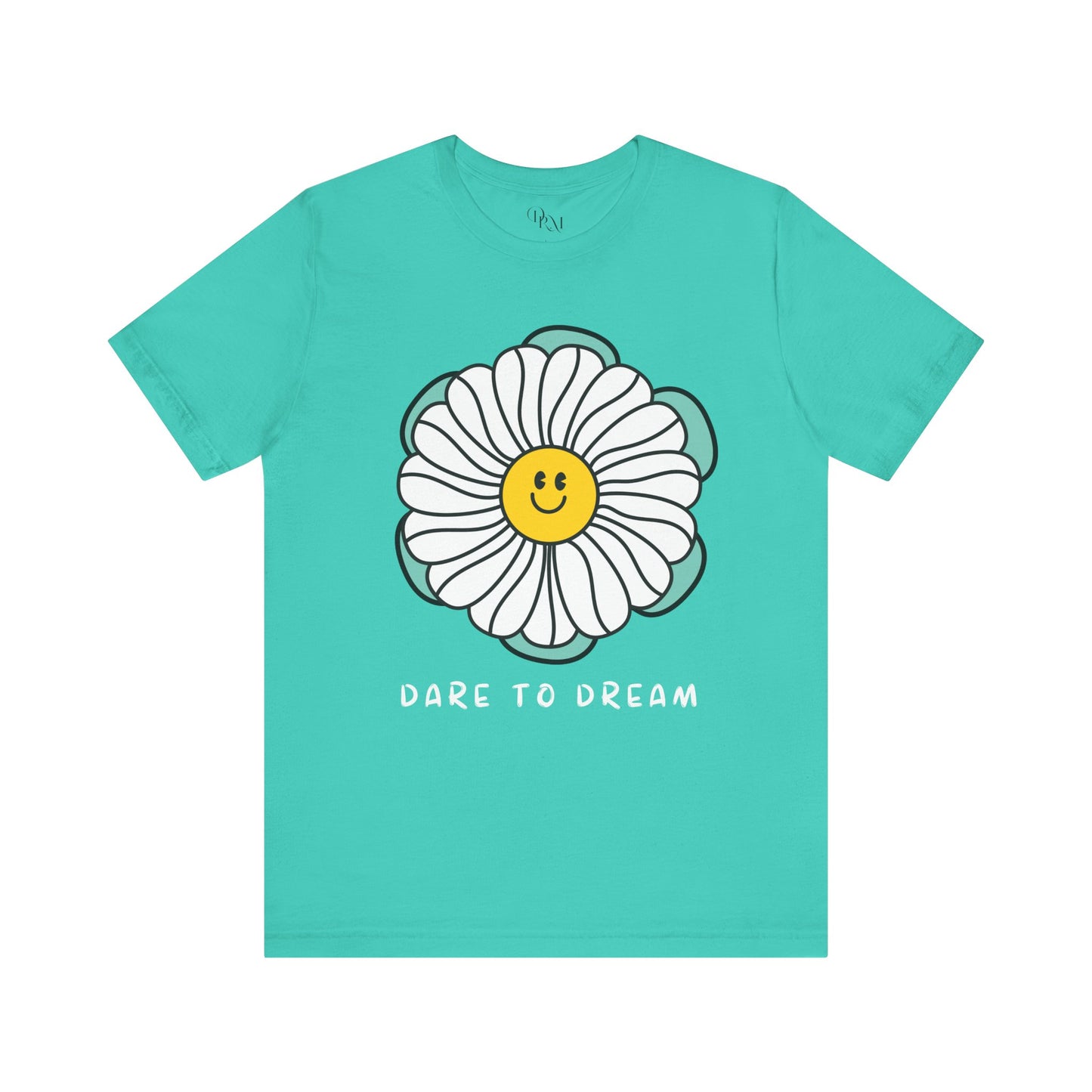 Dare to Dream Tee, Short Sleeve Shirt, Floral Motivational Tee for Relaxed Vibes, Great Gift for Friends, Inspirational Clothing, - DiRoMi