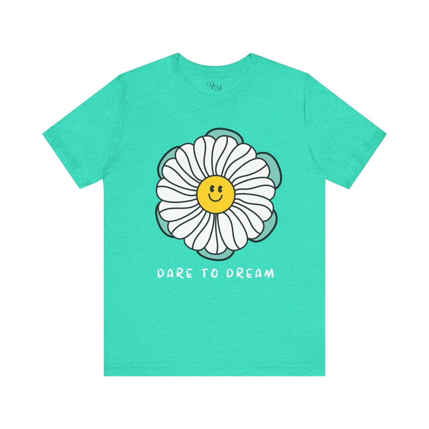 Dare to Dream Tee, Short Sleeve Shirt, Floral Motivational Tee for Relaxed Vibes, Great Gift for Friends, Inspirational Clothing, - DiRoMi