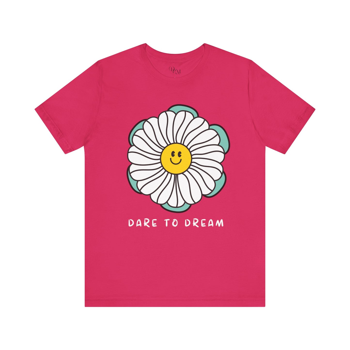Dare to Dream Tee, Short Sleeve Shirt, Floral Motivational Tee for Relaxed Vibes, Great Gift for Friends, Inspirational Clothing, - DiRoMi