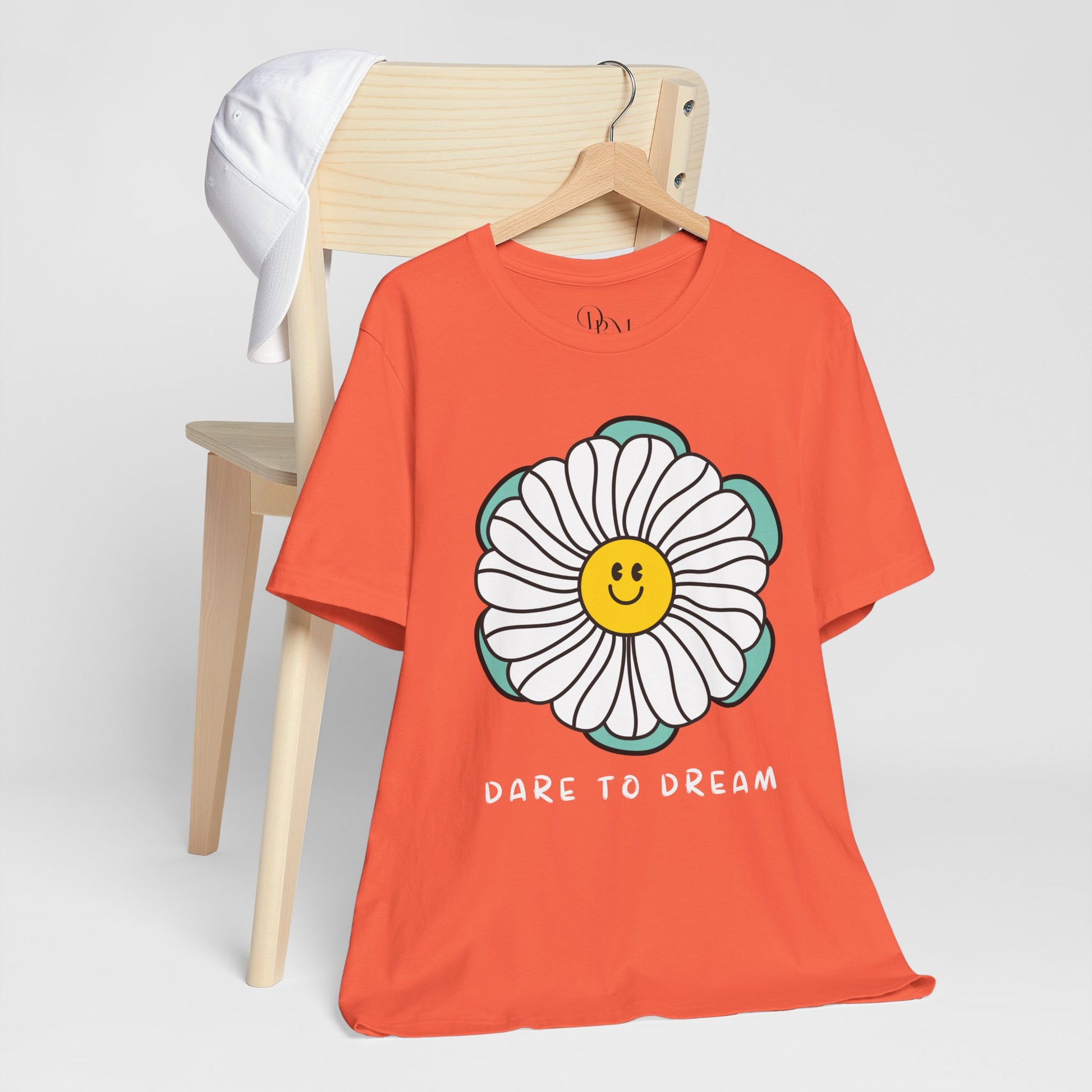 Dare to Dream Tee, Short Sleeve Shirt, Floral Motivational Tee for Relaxed Vibes, Great Gift for Friends, Inspirational Clothing, - DiRoMi