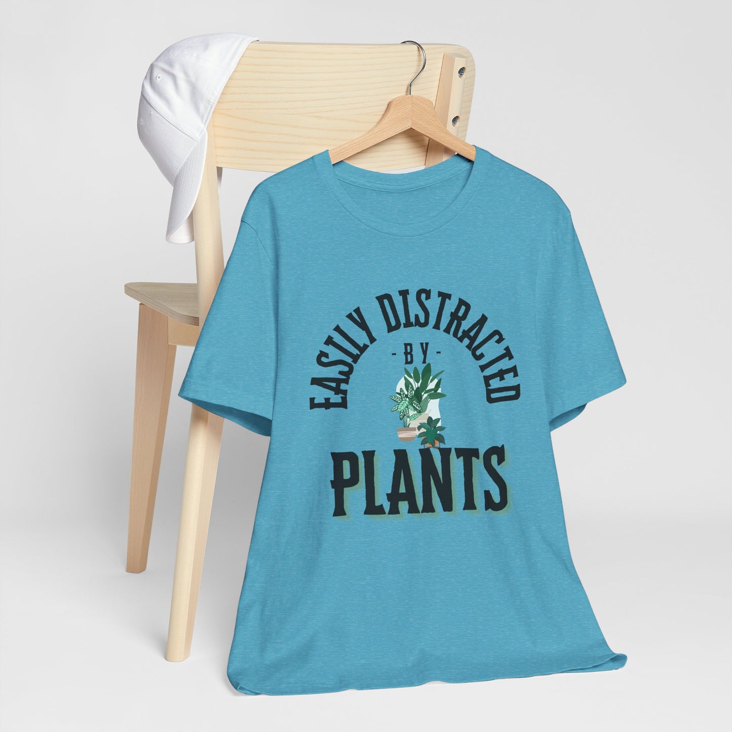 Easily Distracted by Plants Tee - Unisex Jersey Short Sleeve Shirt for Plant Lovers - DiRoMi