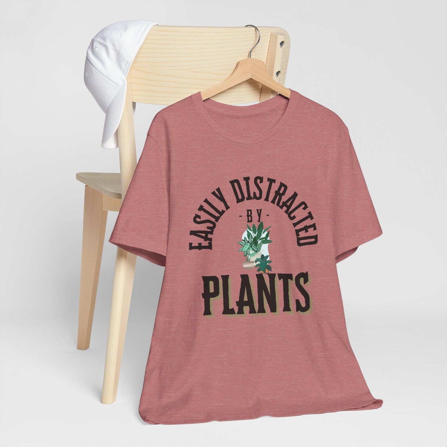 Easily Distracted by Plants Tee - Unisex Jersey Short Sleeve Shirt for Plant Lovers - DiRoMi