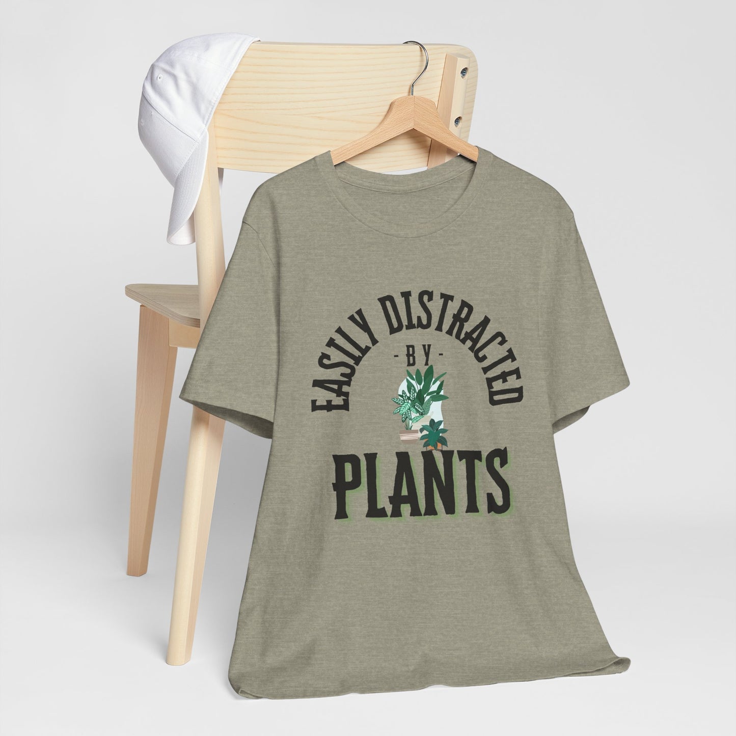 Easily Distracted by Plants Tee - Unisex Jersey Short Sleeve Shirt for Plant Lovers - DiRoMi