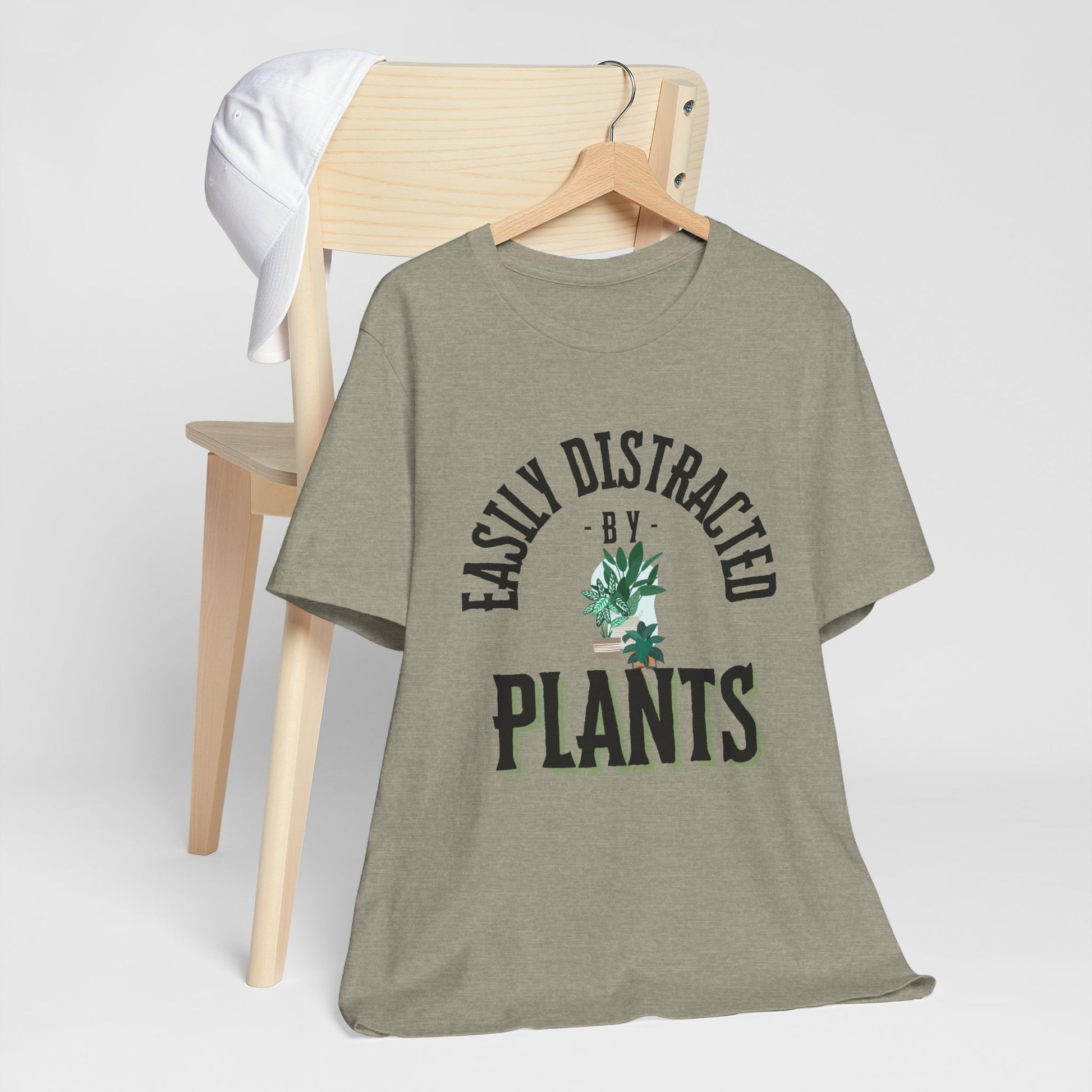 Easily Distracted by Plants Tee - Unisex Jersey Short Sleeve Shirt for Plant Lovers - DiRoMi