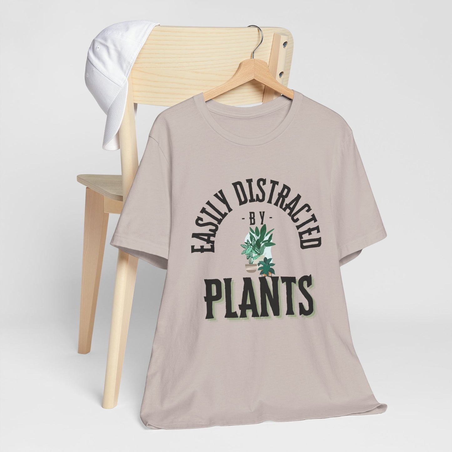 Easily Distracted by Plants Tee - Unisex Jersey Short Sleeve Shirt for Plant Lovers - DiRoMi