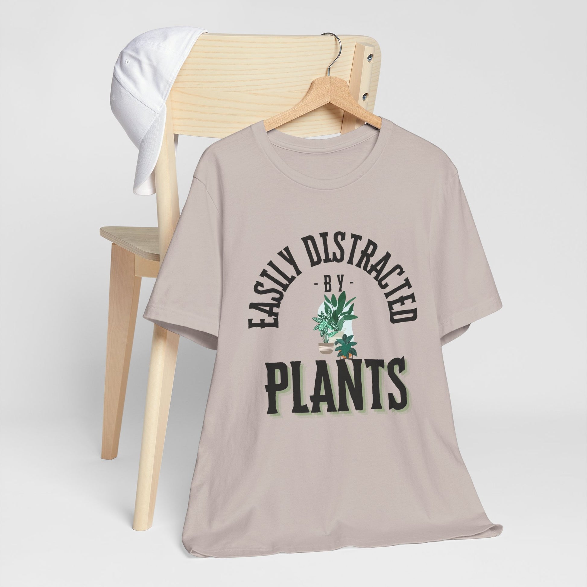Easily Distracted by Plants Tee - Unisex Jersey Short Sleeve Shirt for Plant Lovers - DiRoMi