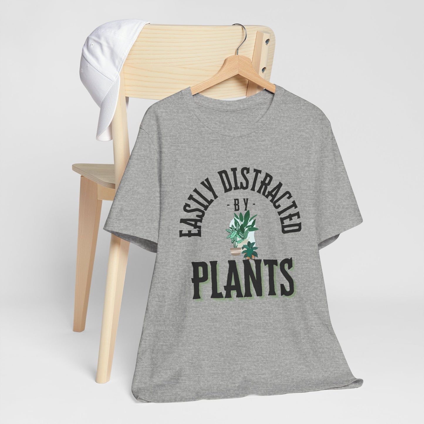 Easily Distracted by Plants Tee - Unisex Jersey Short Sleeve Shirt for Plant Lovers - DiRoMi