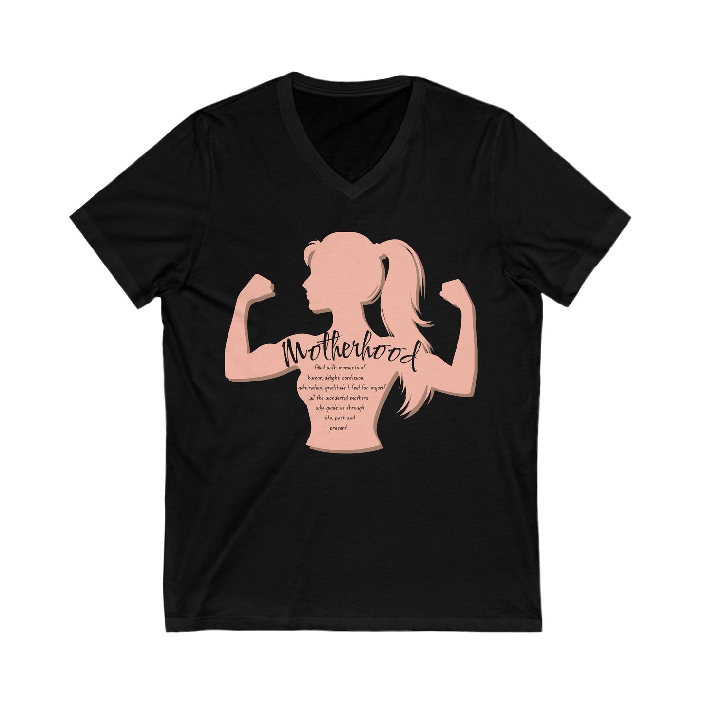 Empowered Motherhood V-Neck Tee for Moms - DiRoMi