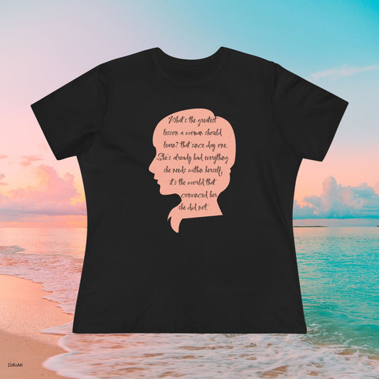 Empowering Quote Women's Cotton Tee - Soft Casual Wear - DiRoMi