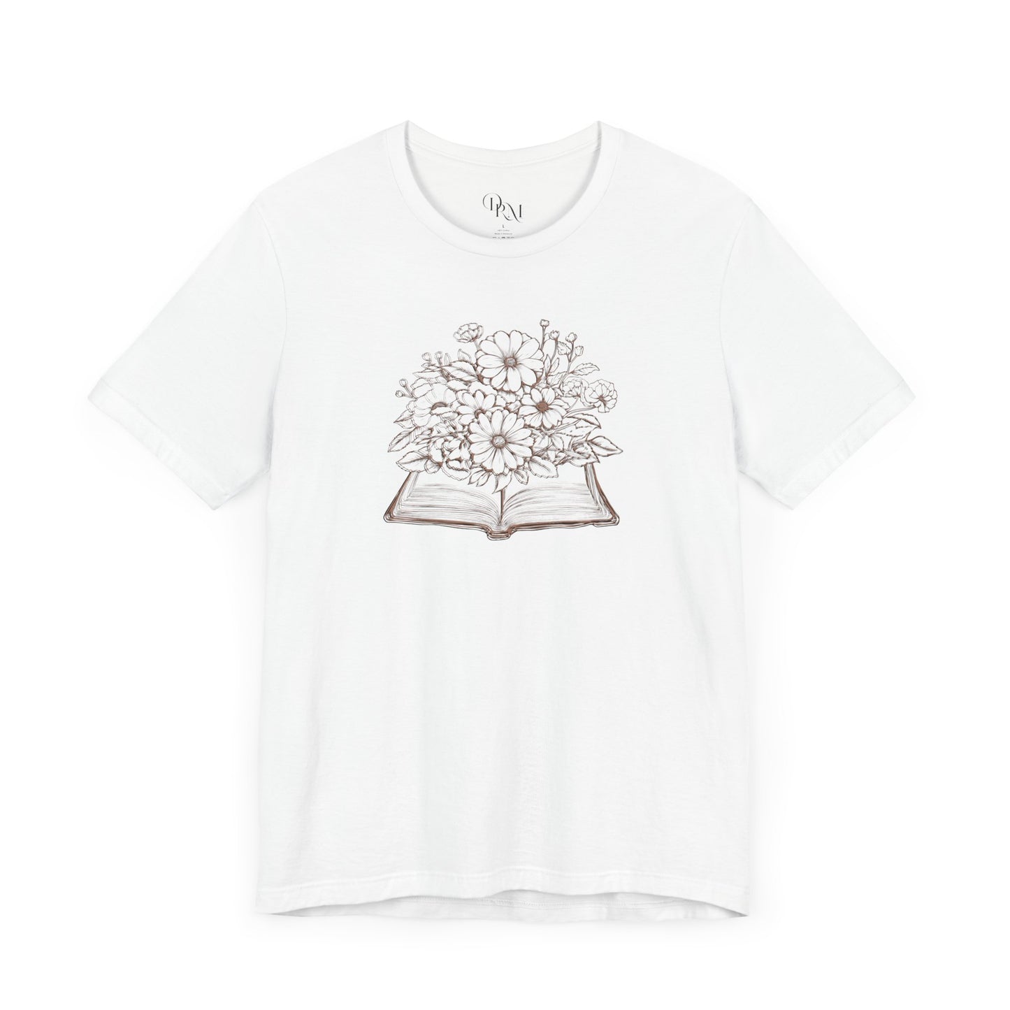 Floral Book Tee, Literary Gift Shirt, Nature Lovers T-Shirt, Bookworm Apparel, Cozy Summer Top, Reading Aesthetic Tee - DiRoMi