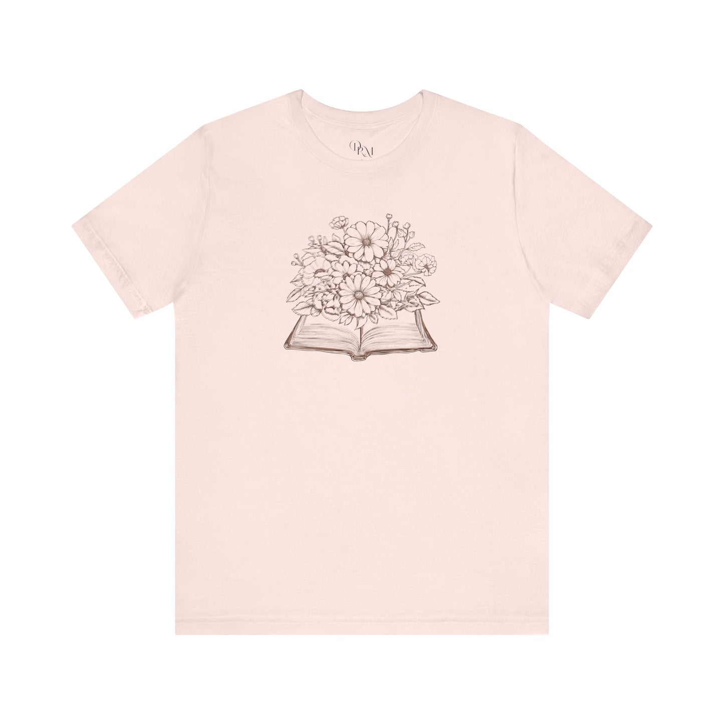 Floral Book Tee, Literary Gift Shirt, Nature Lovers T-Shirt, Bookworm Apparel, Cozy Summer Top, Reading Aesthetic Tee - DiRoMi