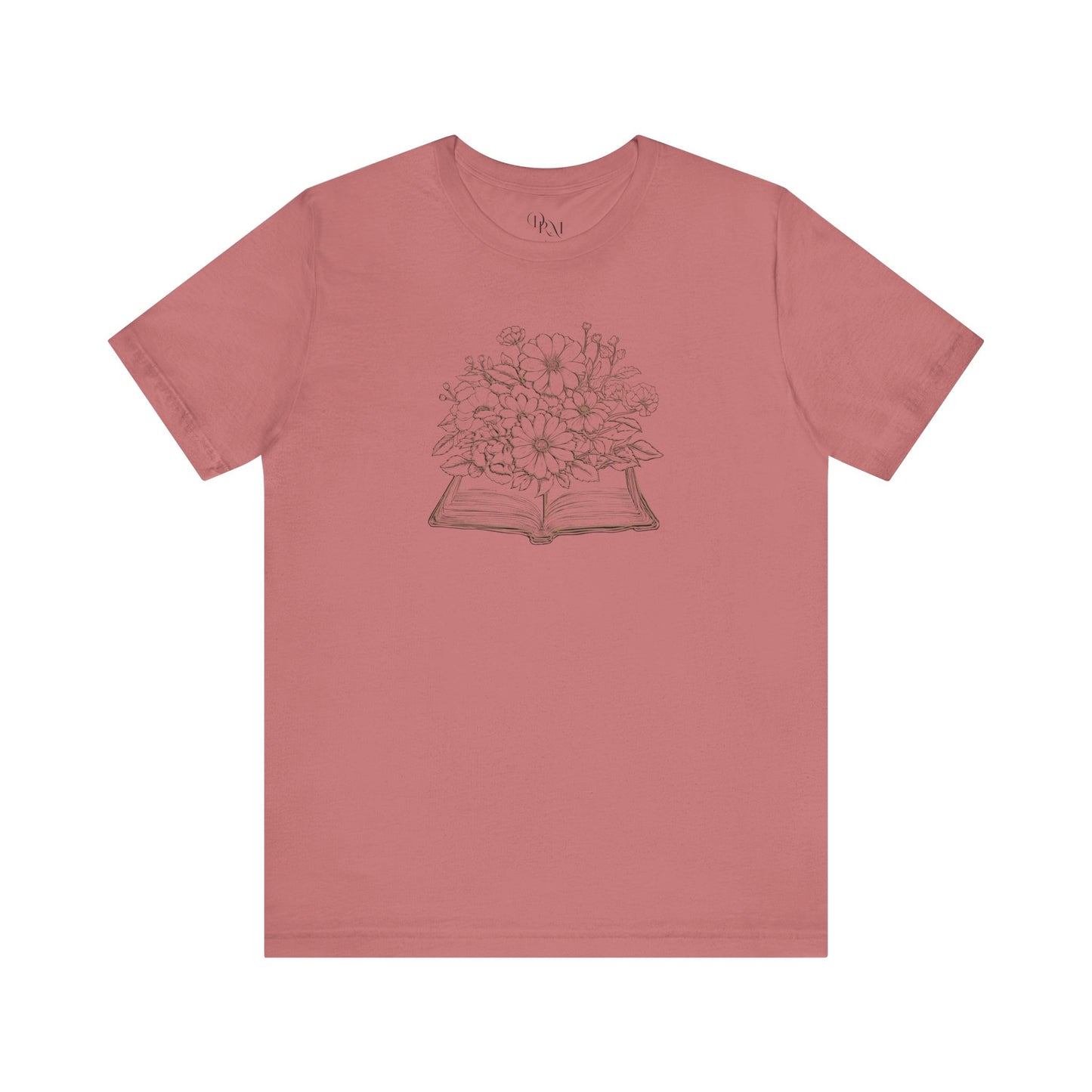 Floral Book Tee, Literary Gift Shirt, Nature Lovers T-Shirt, Bookworm Apparel, Cozy Summer Top, Reading Aesthetic Tee - DiRoMi