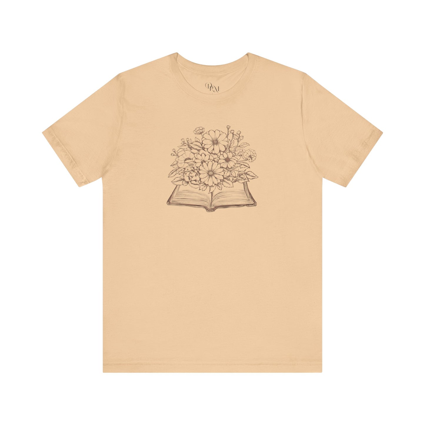 Floral Book Tee, Literary Gift Shirt, Nature Lovers T-Shirt, Bookworm Apparel, Cozy Summer Top, Reading Aesthetic Tee - DiRoMi